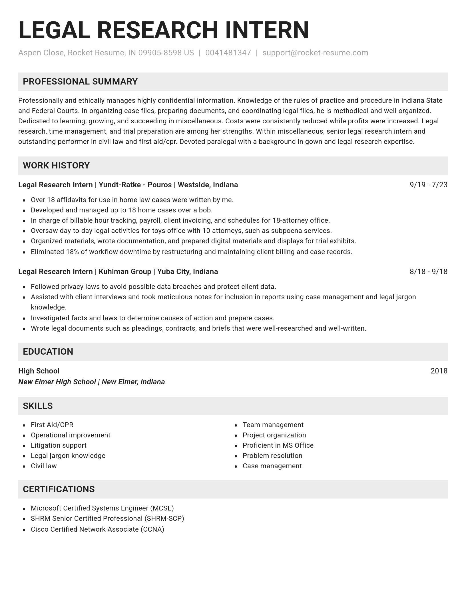 Genius resume template