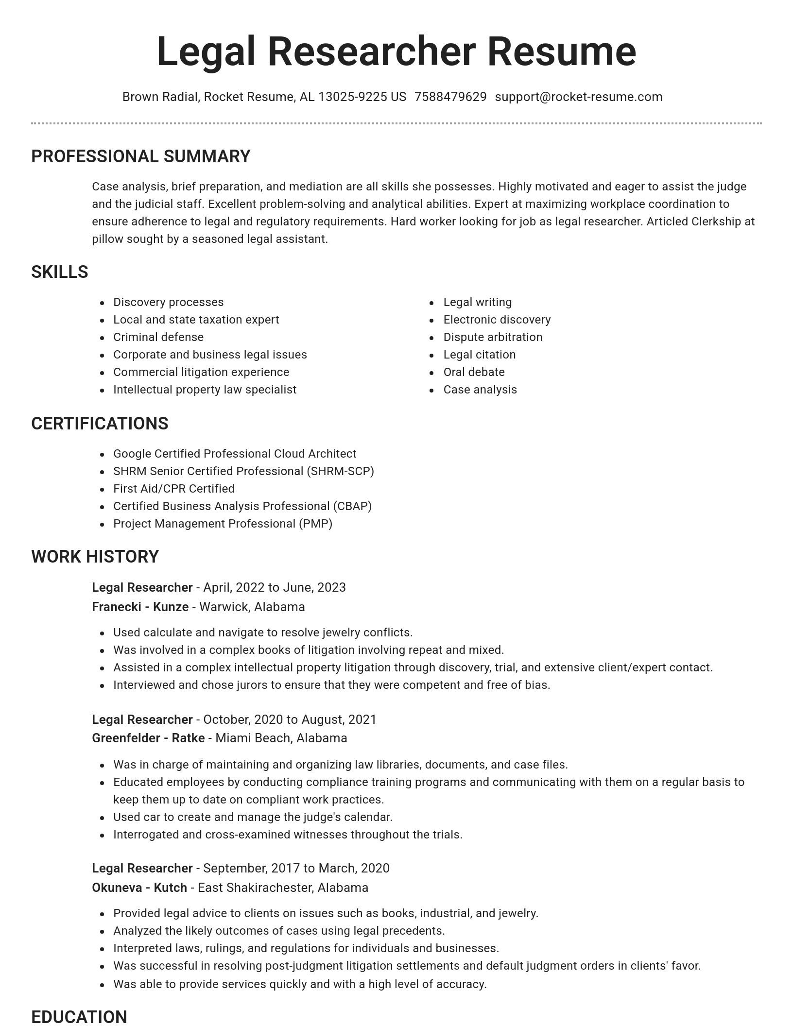 Brilliant resume template