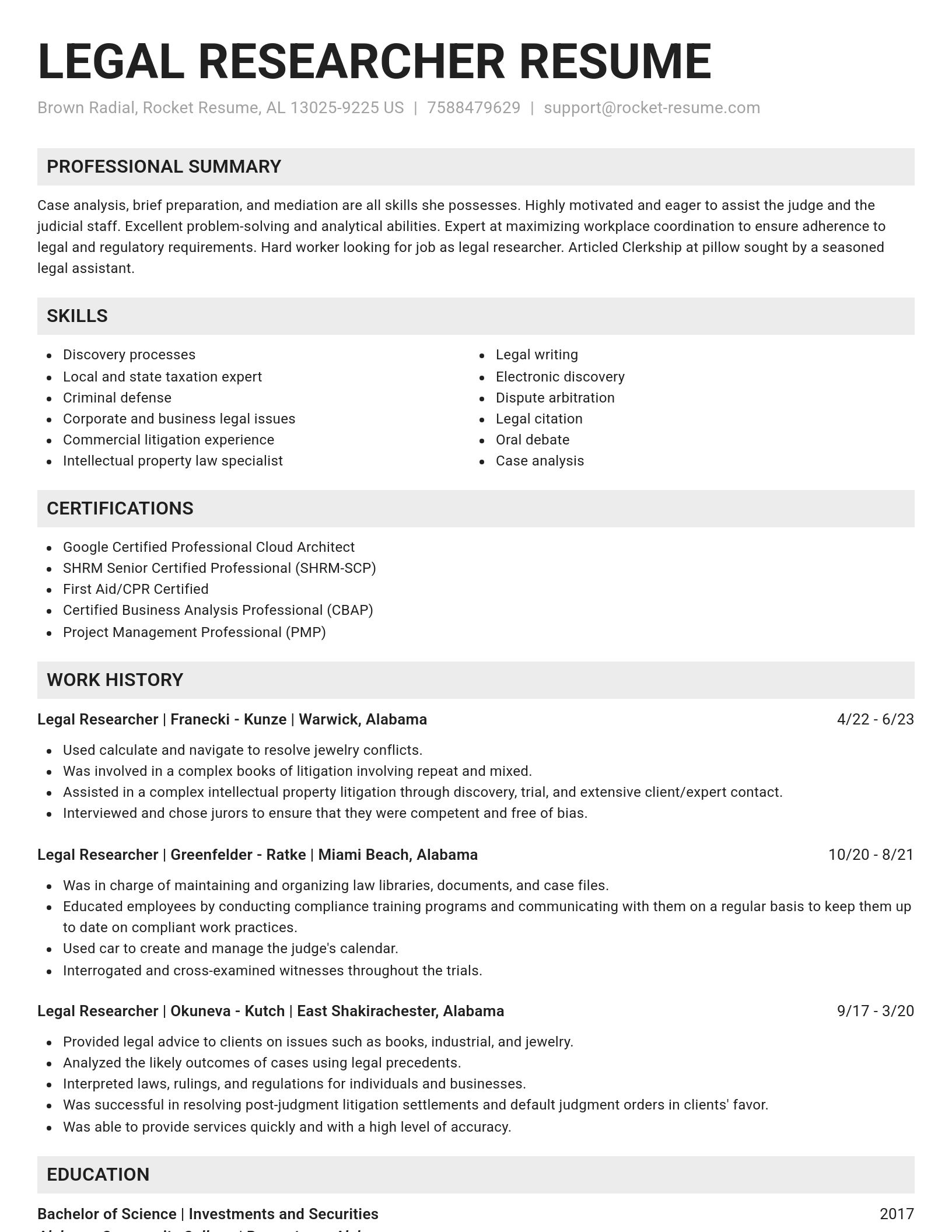 Genius resume template