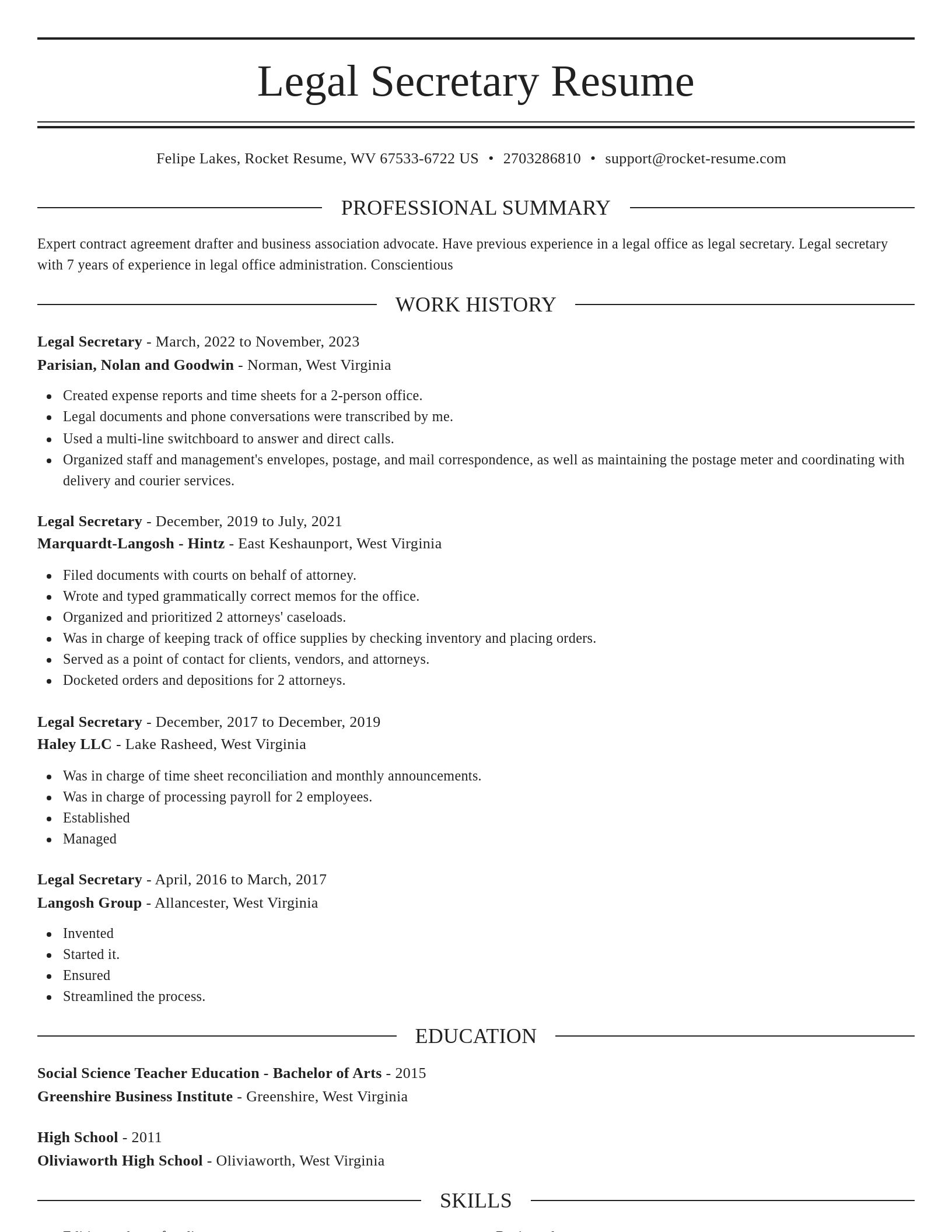 Elegant resume template
