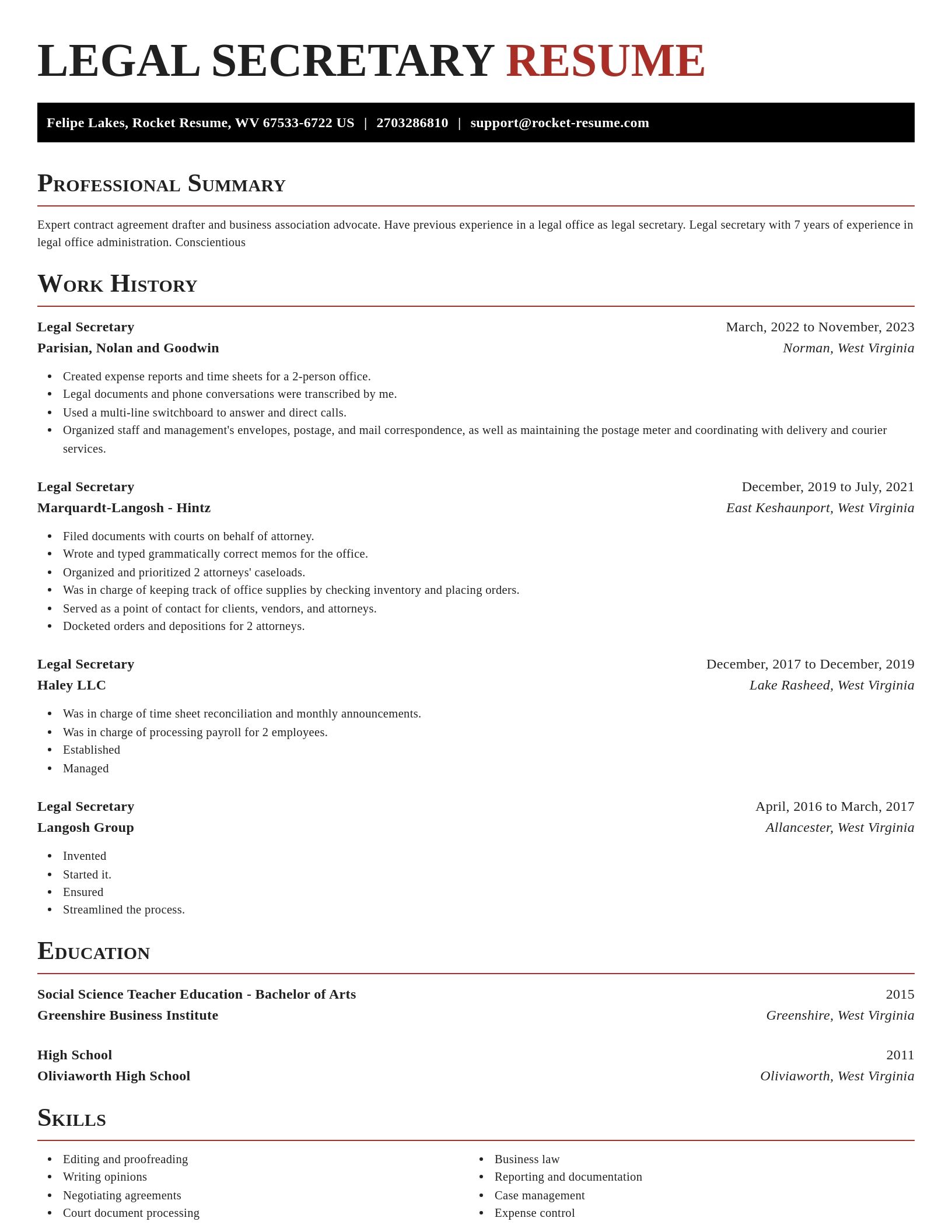 Exquisite resume template