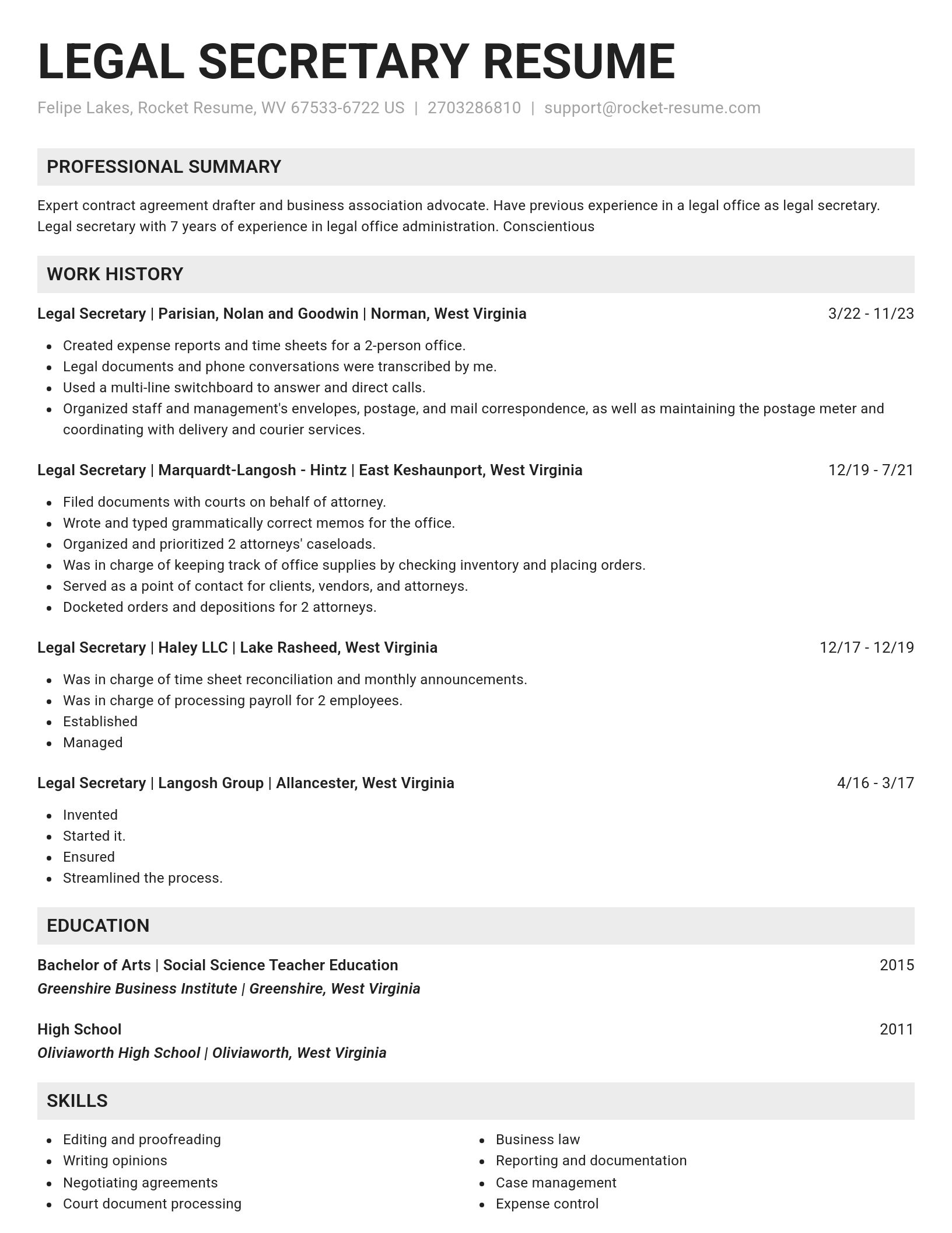 Genius resume template