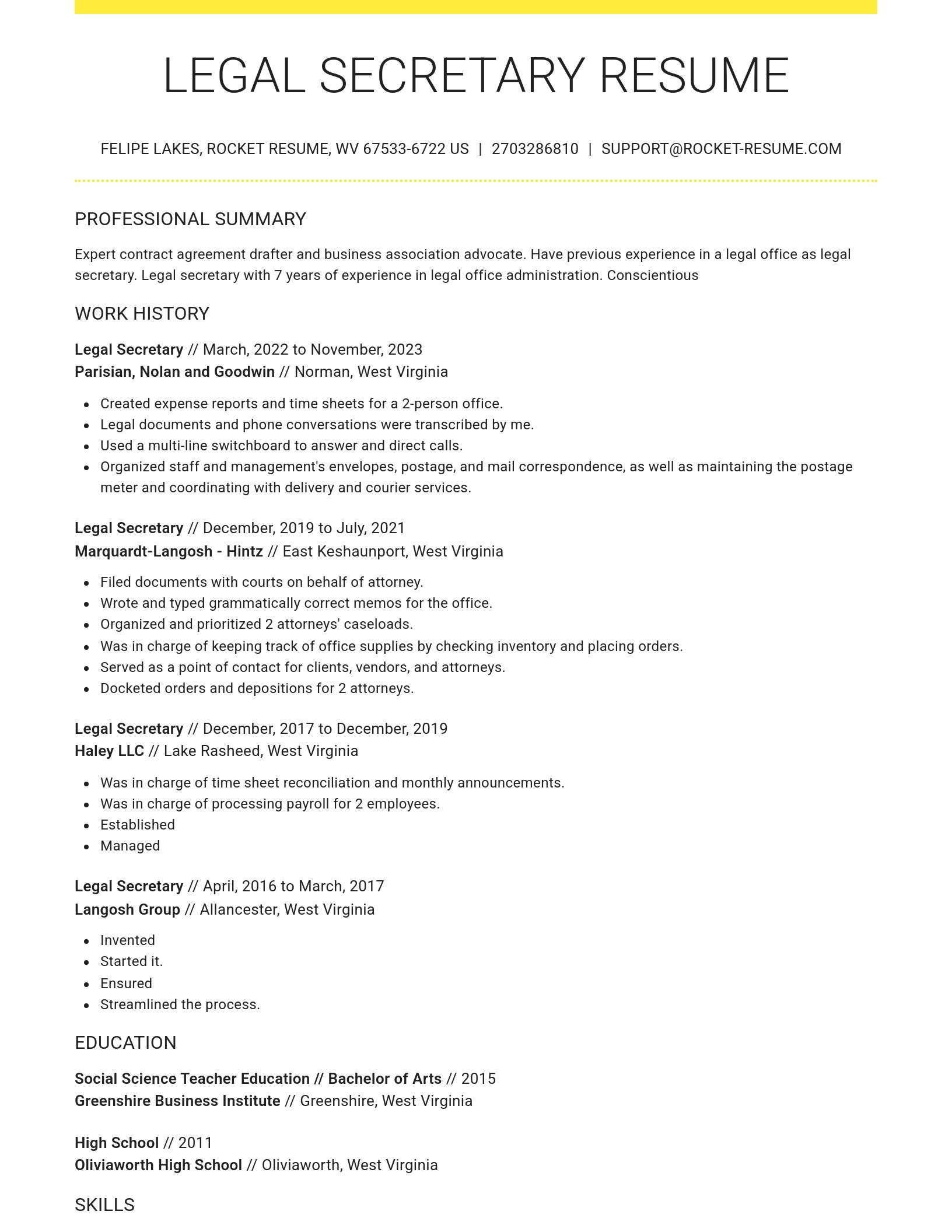 Grand resume template