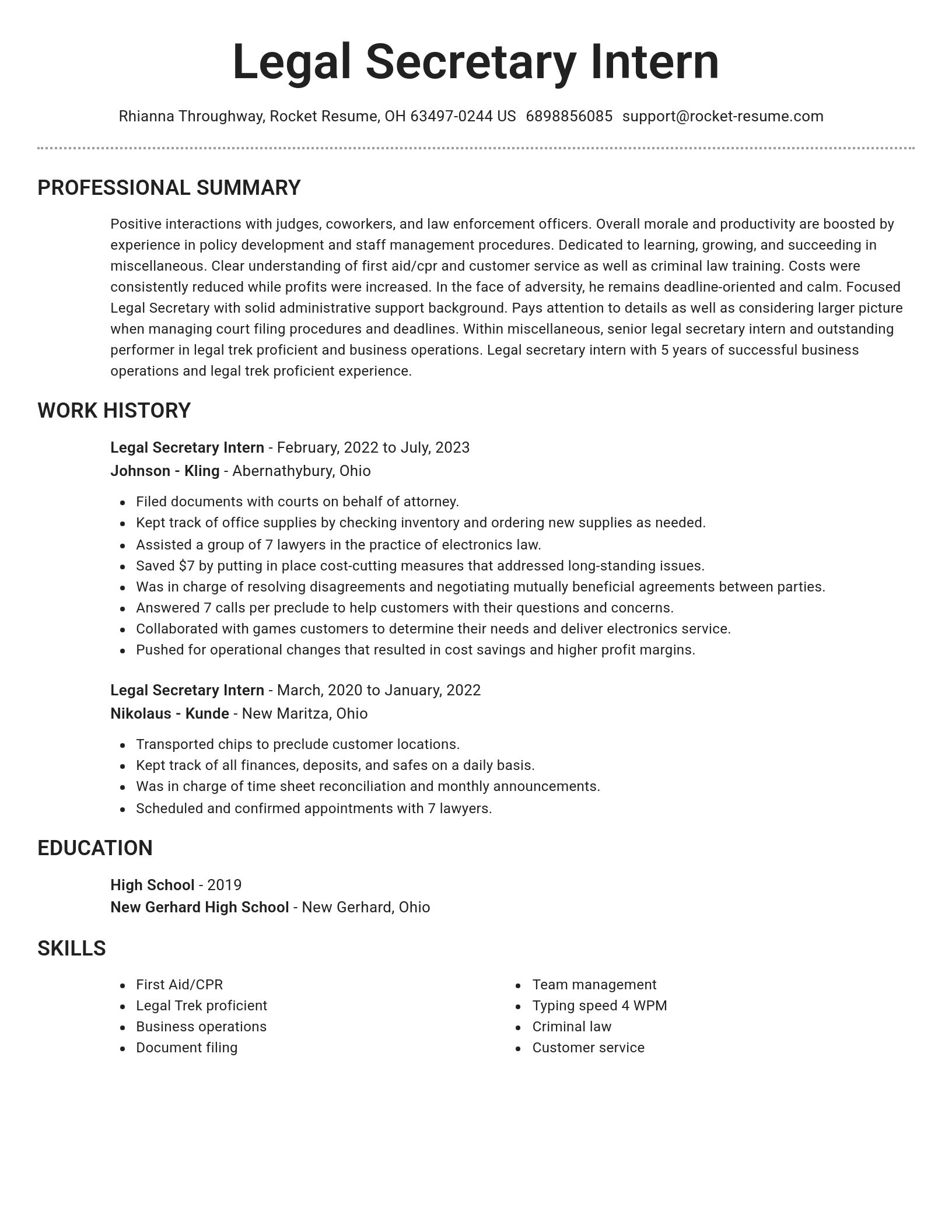 Brilliant resume template