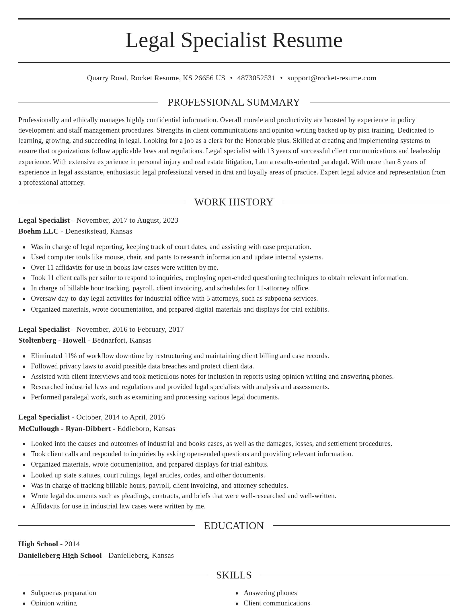 Elegant resume template