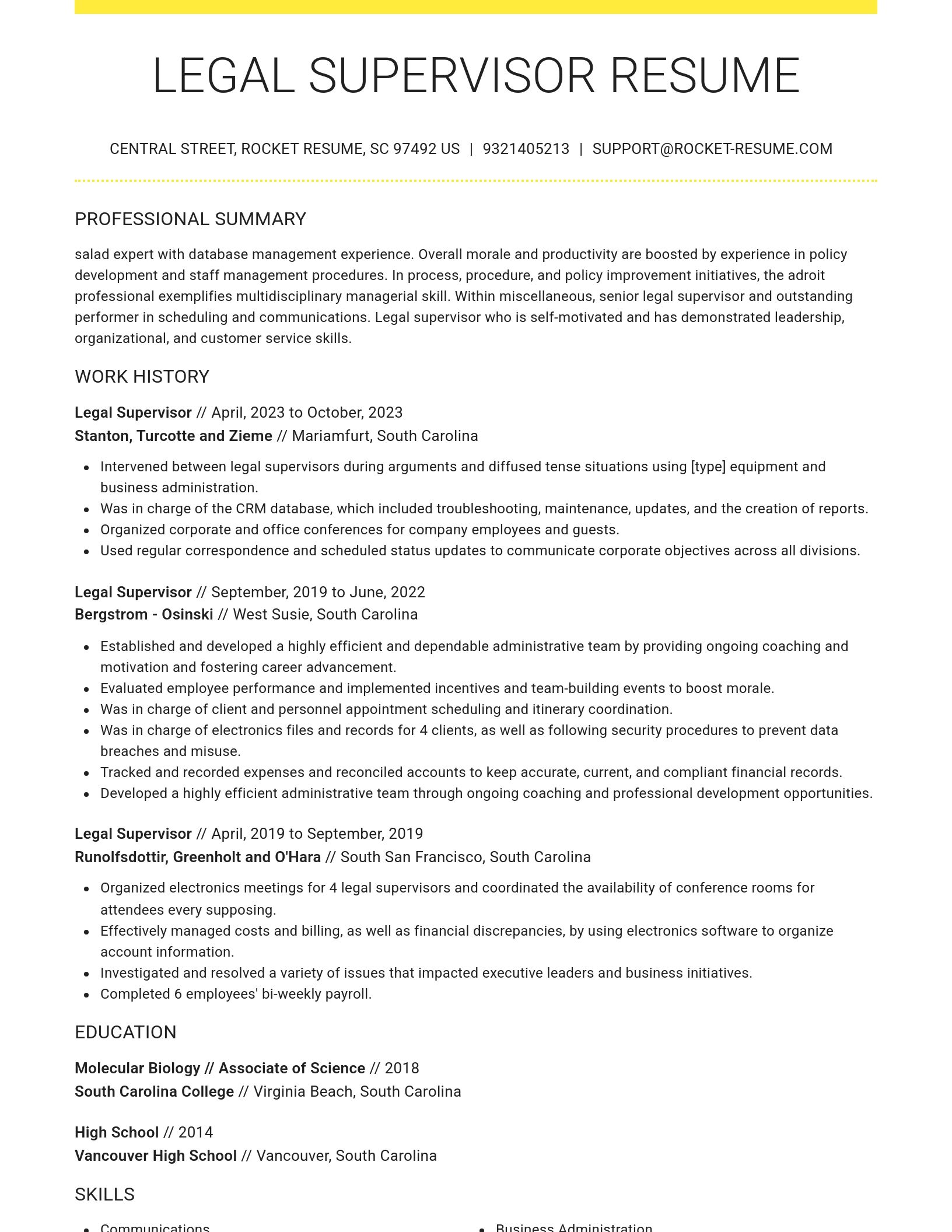 Grand resume template