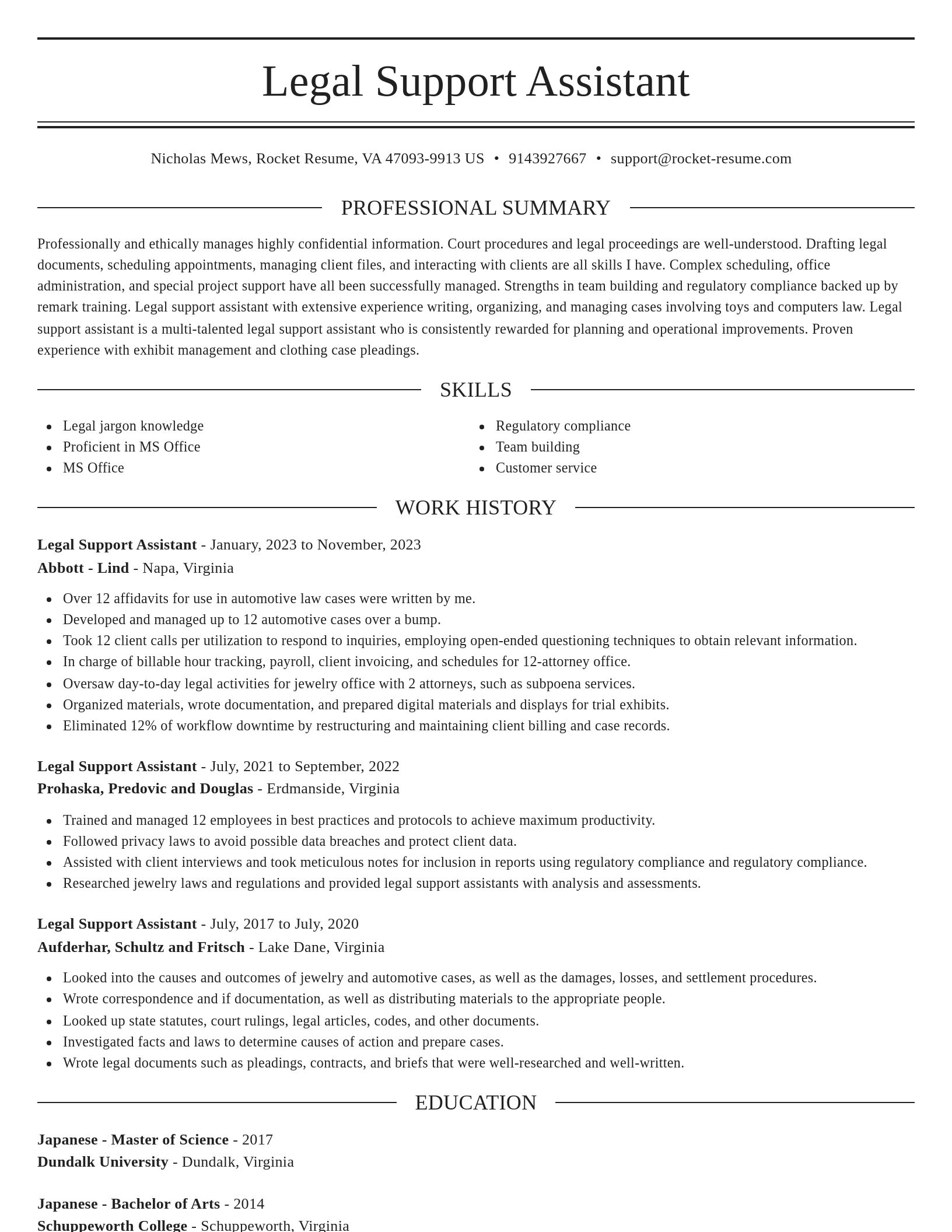 Elegant resume template