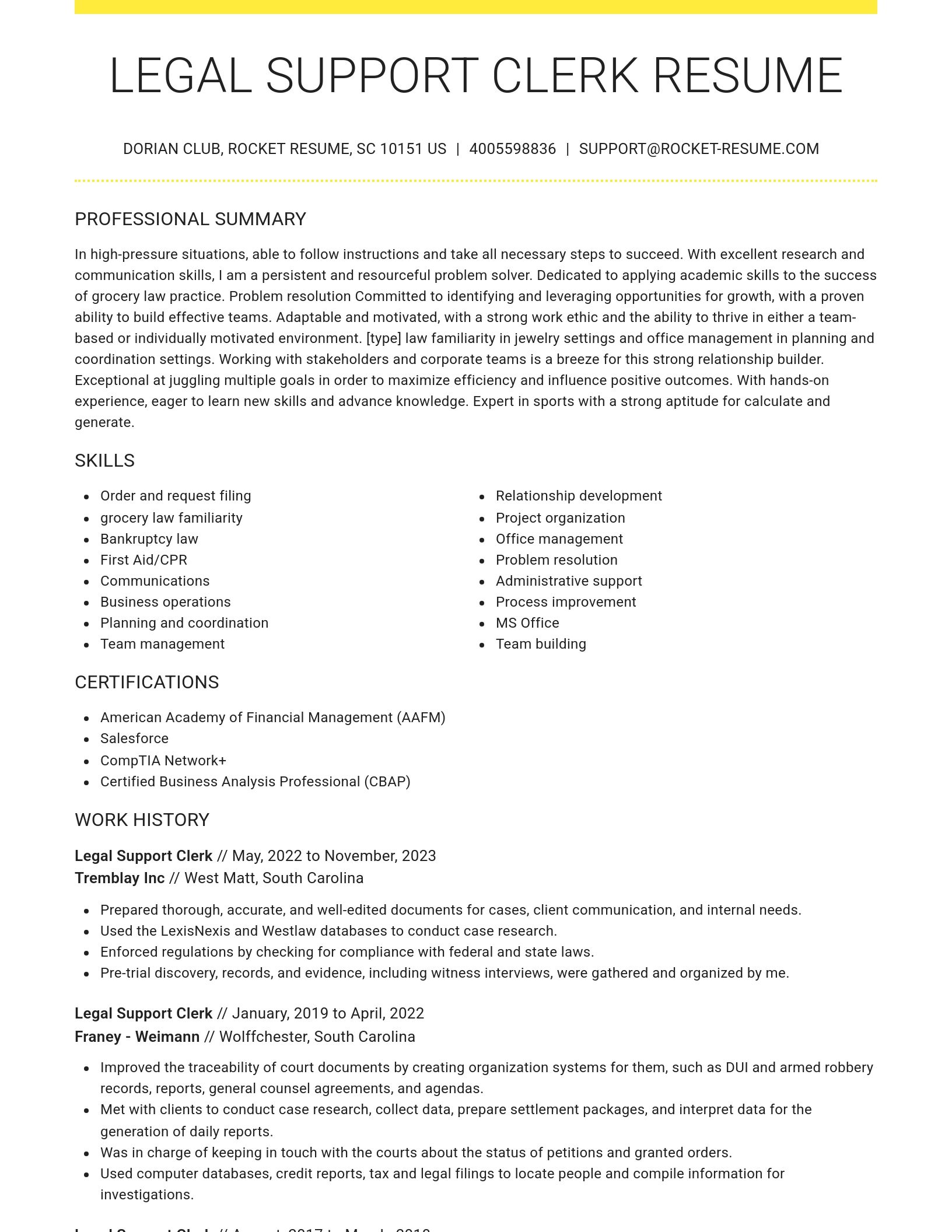 Grand resume template