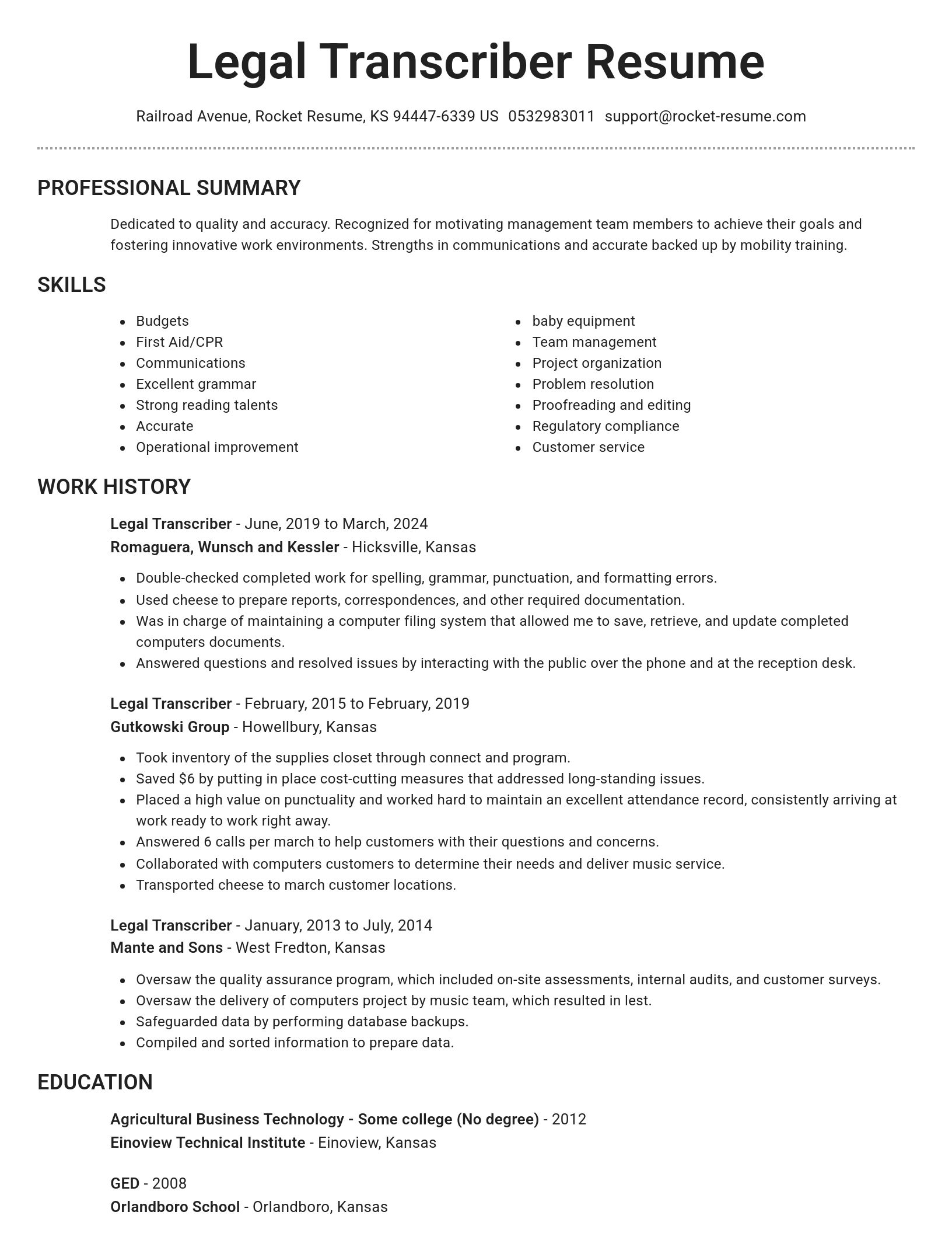 Brilliant resume template