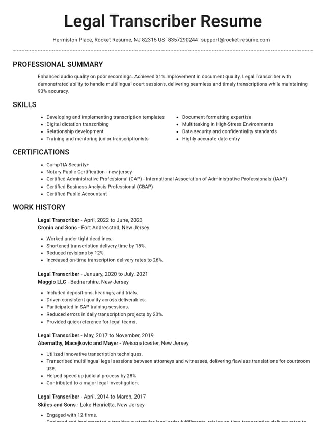 Brilliant resume template