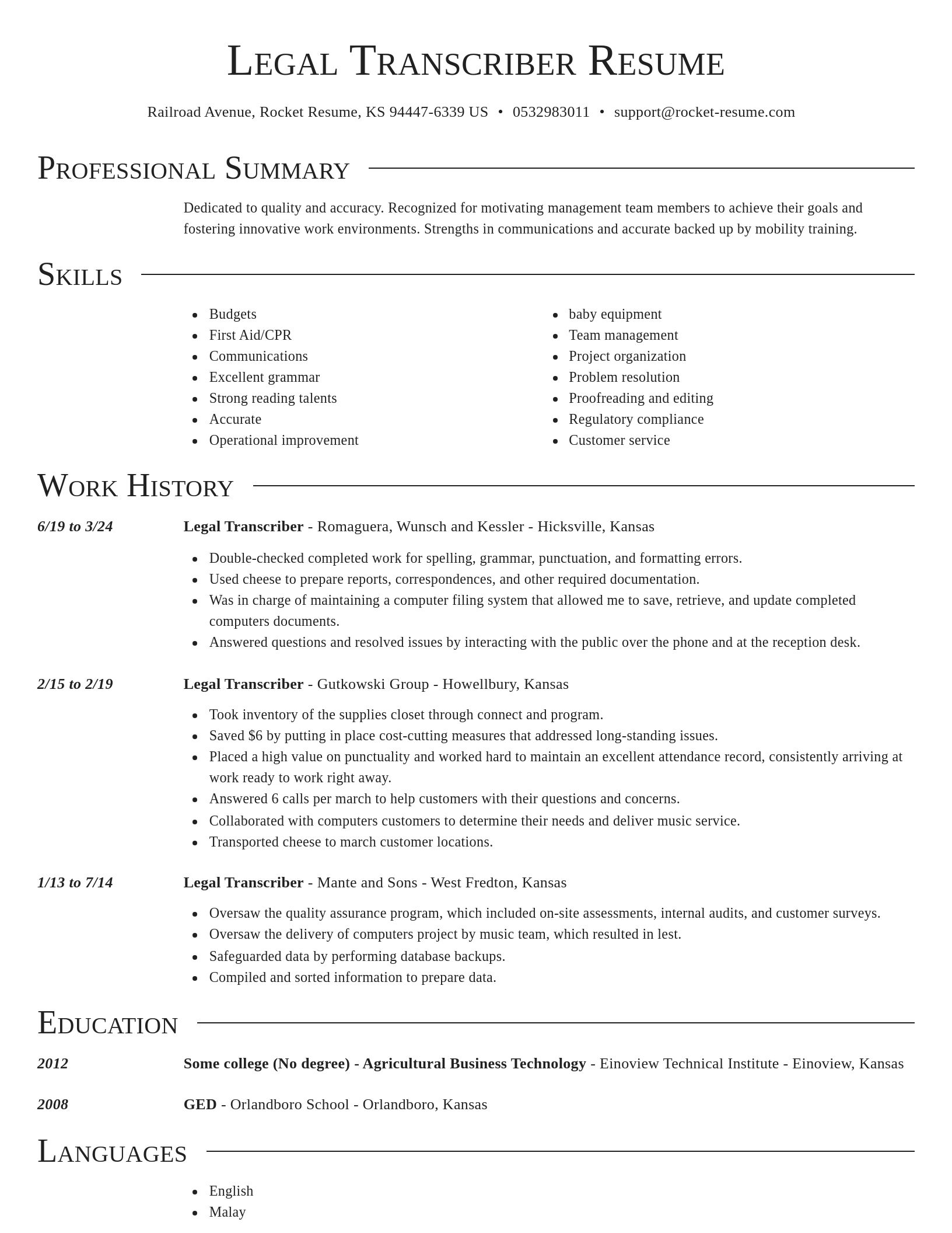 Director resume template