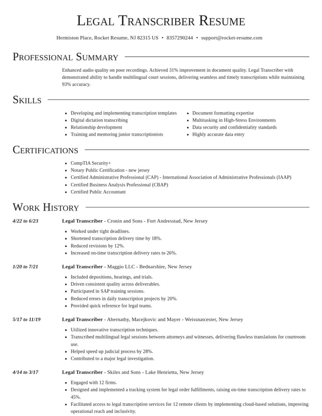 Director resume template