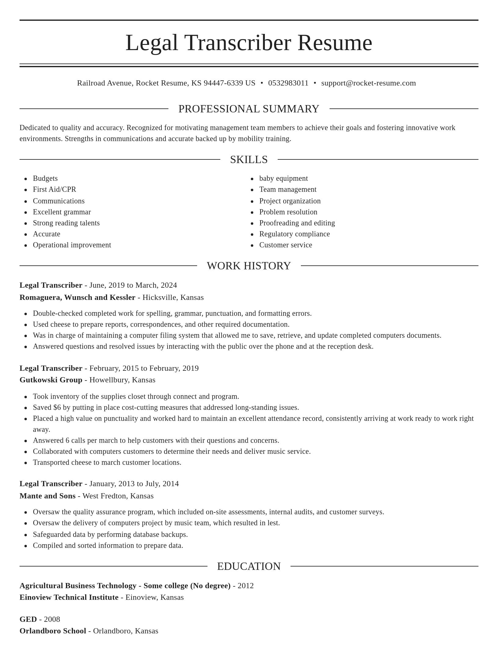 Elegant resume template