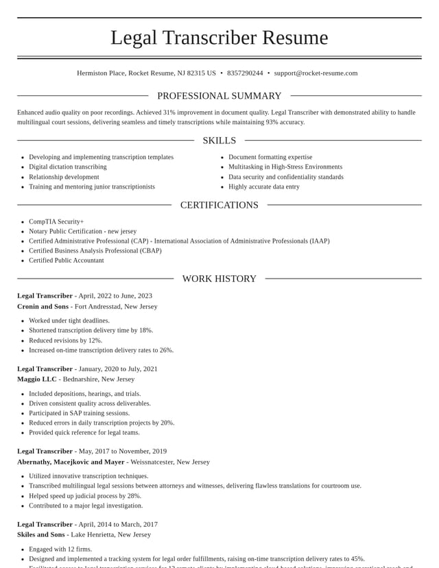 Elegant resume template