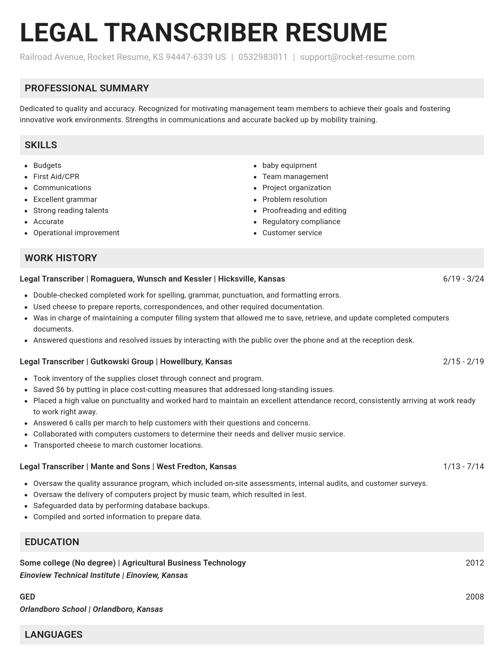 Genius resume template