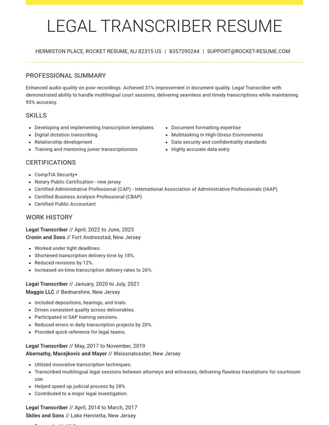 Grand resume template
