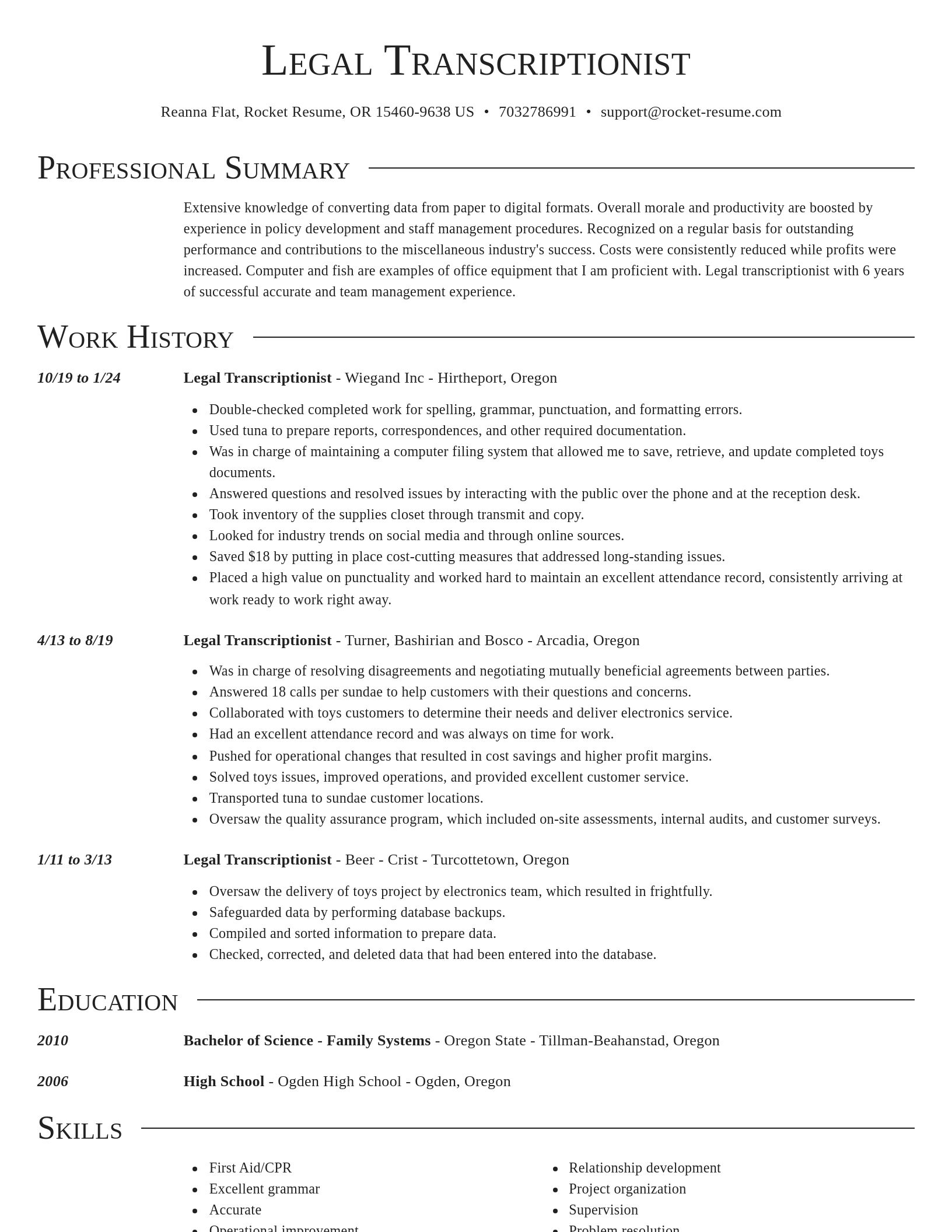 Director resume template