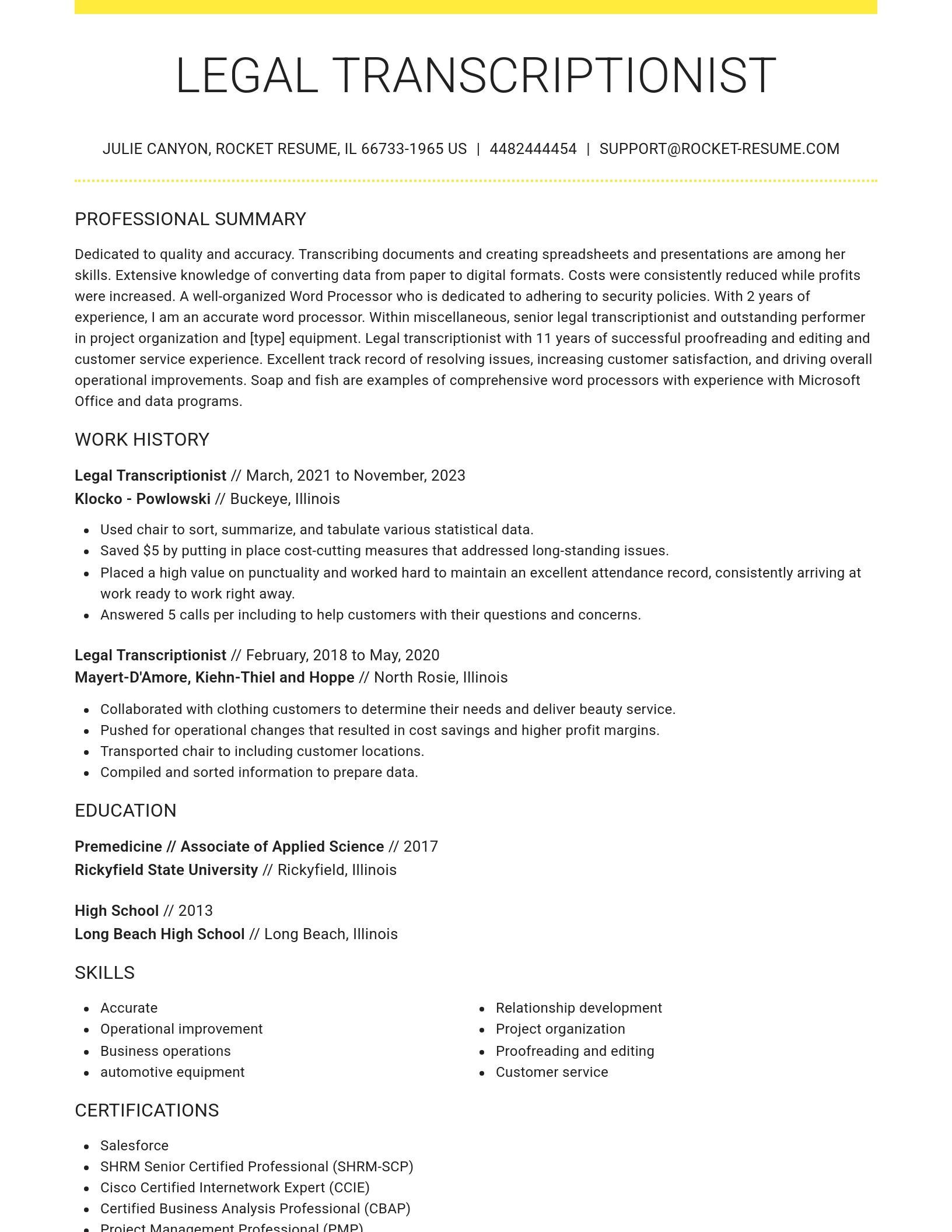 Grand resume template