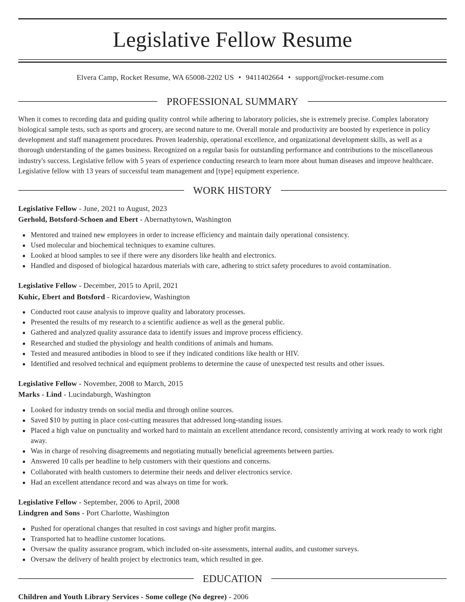 Elegant resume template