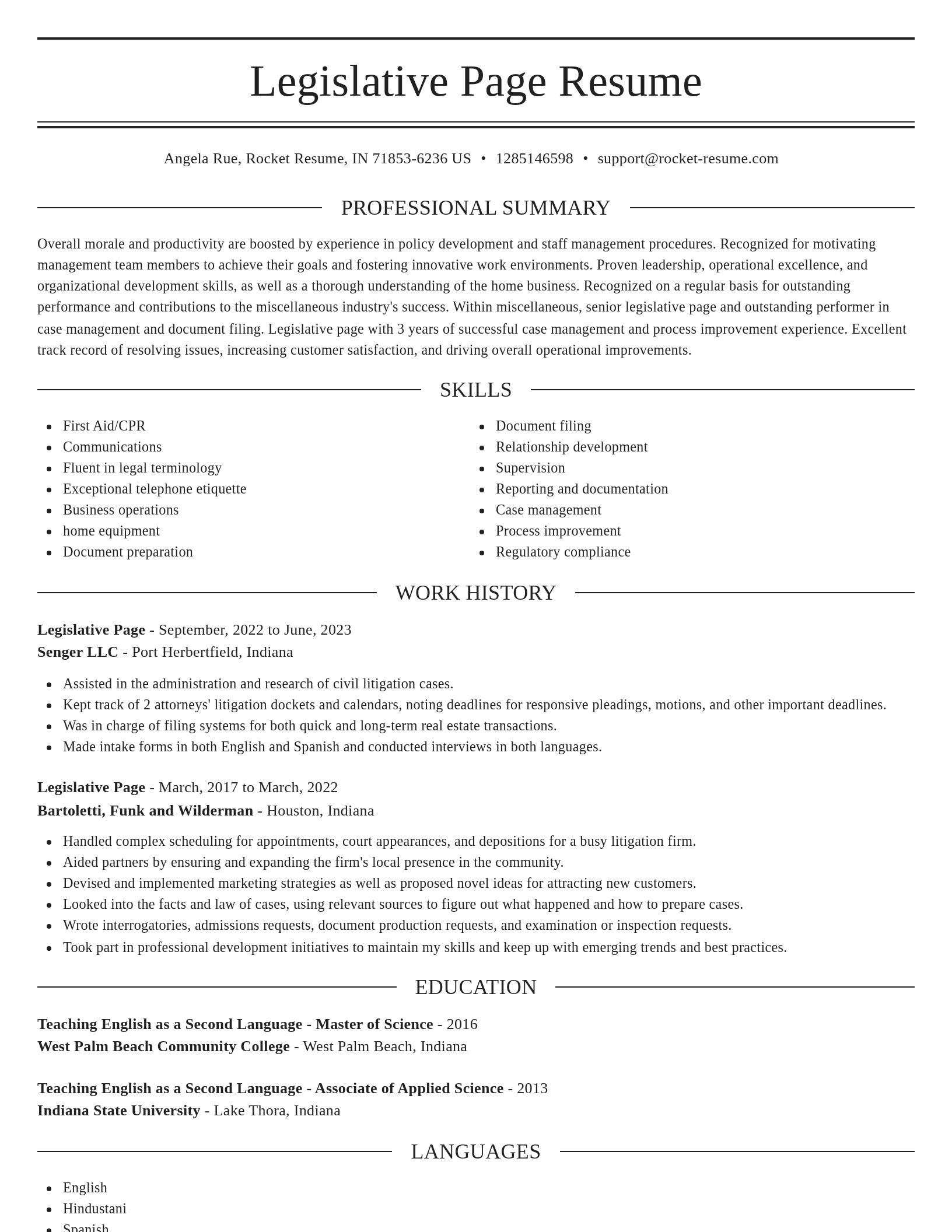 Elegant resume template