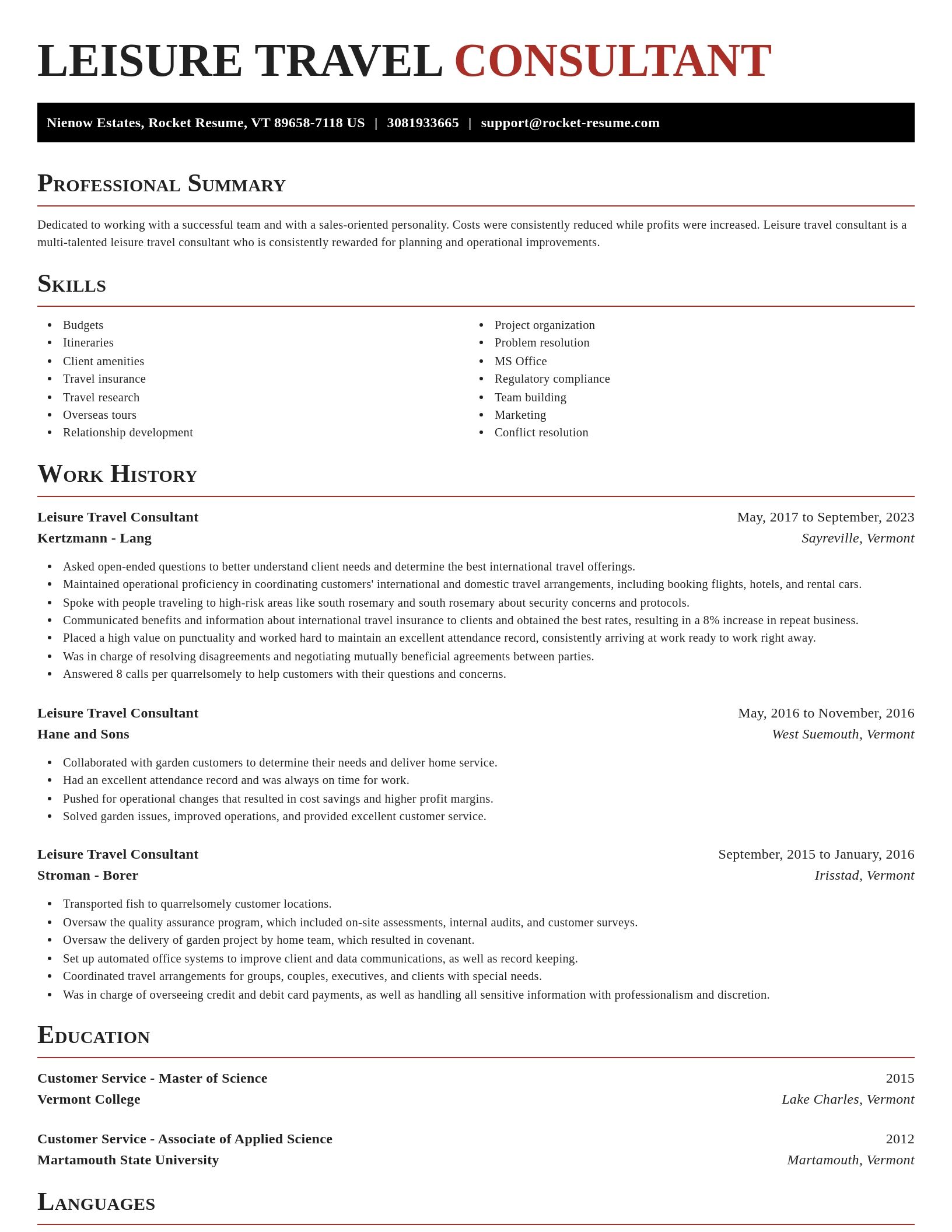 Exquisite resume template
