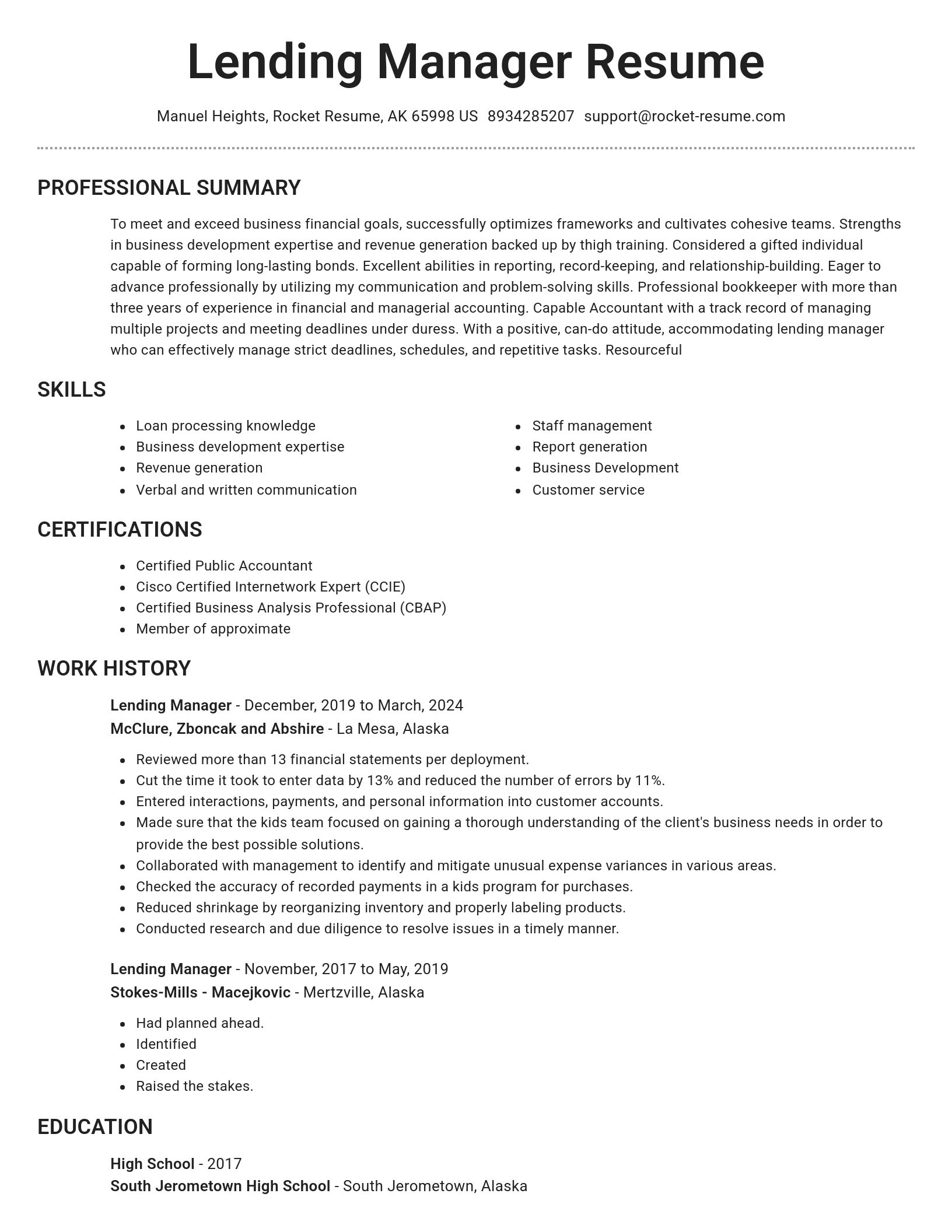 Brilliant resume template