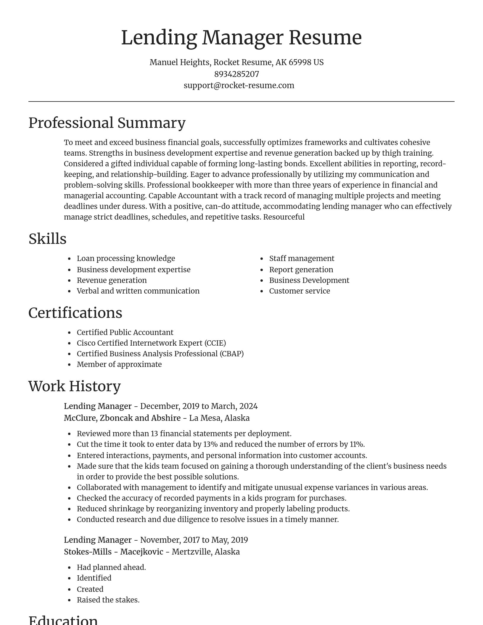 Focal Point resume template