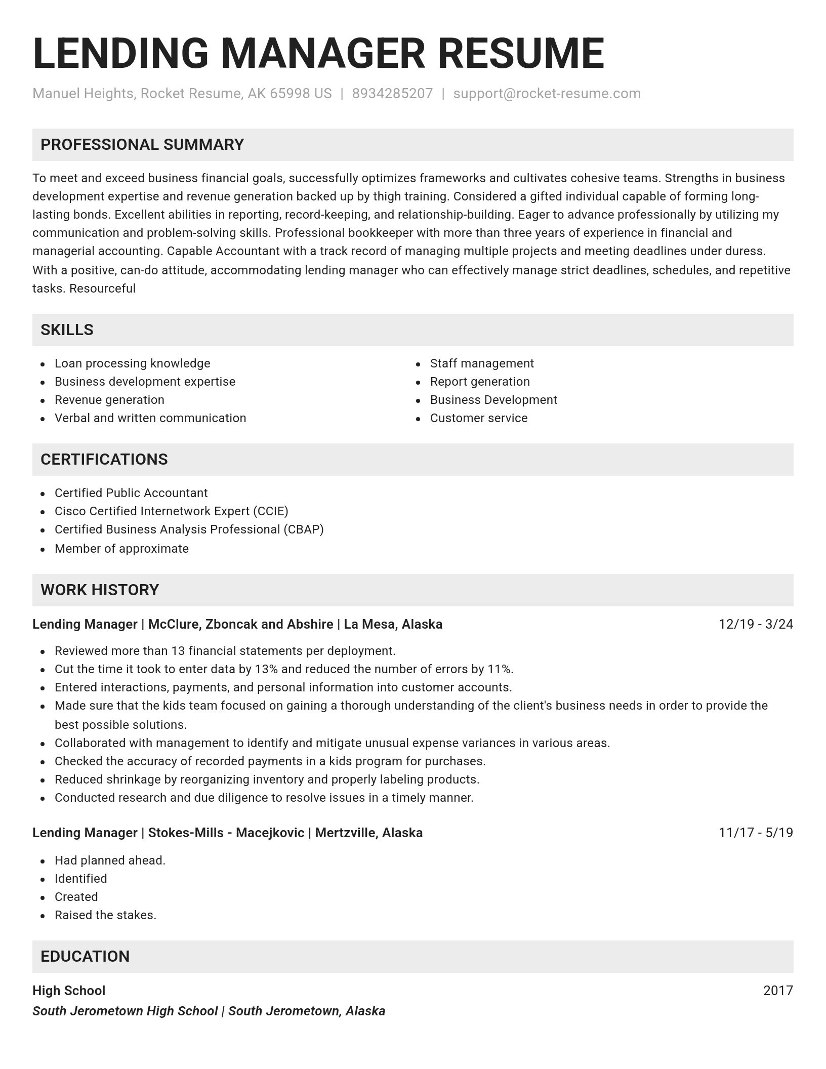 Genius resume template