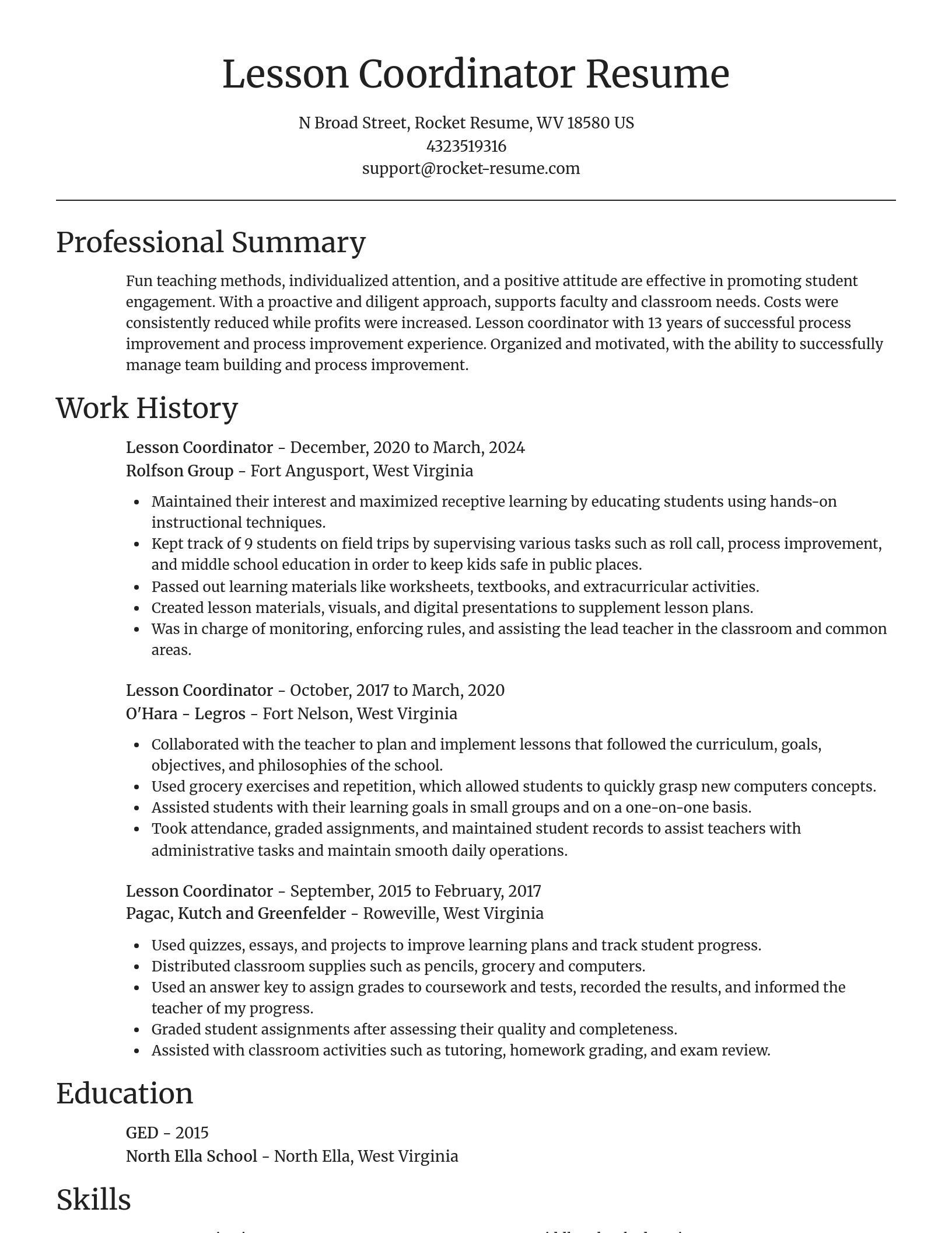 Focal Point resume template