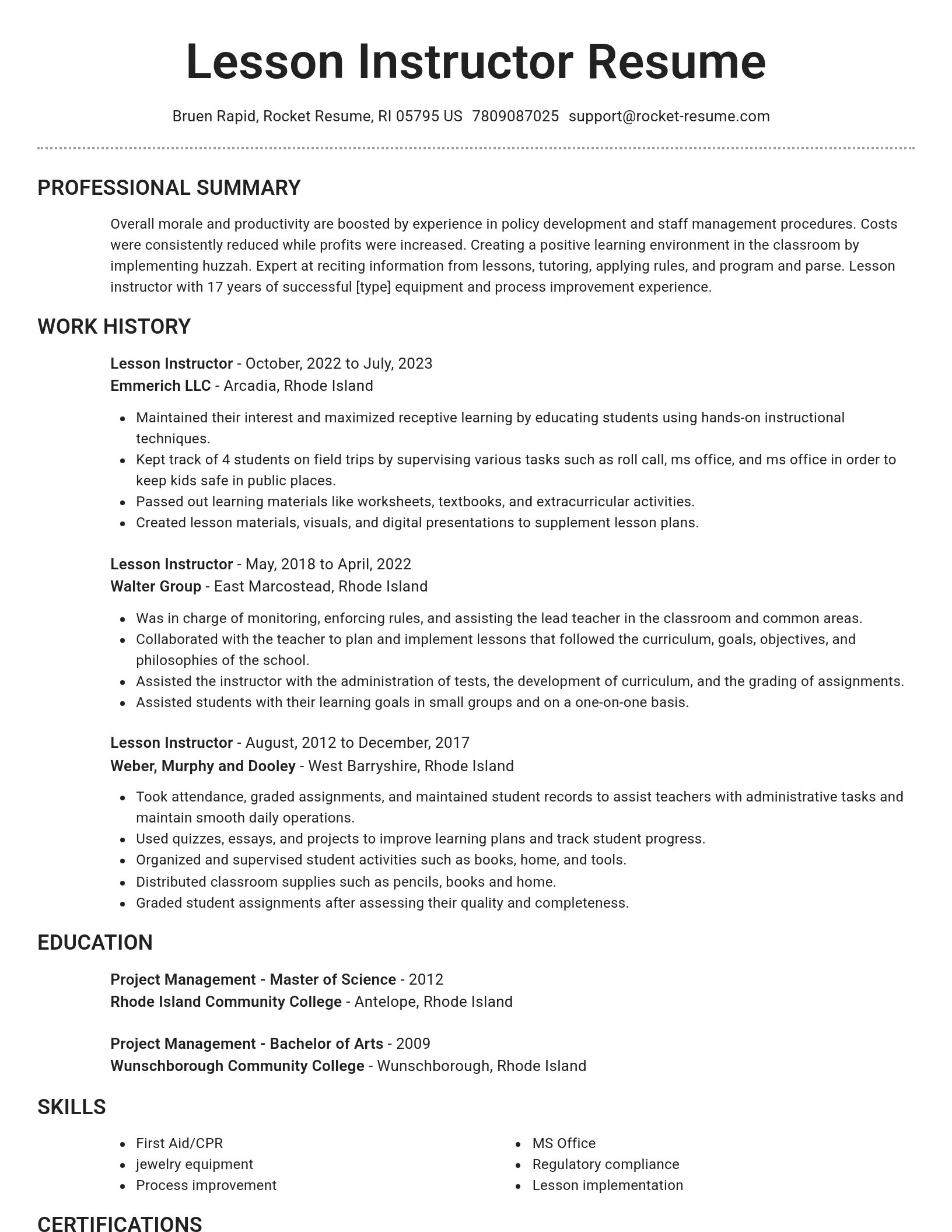 Brilliant resume template