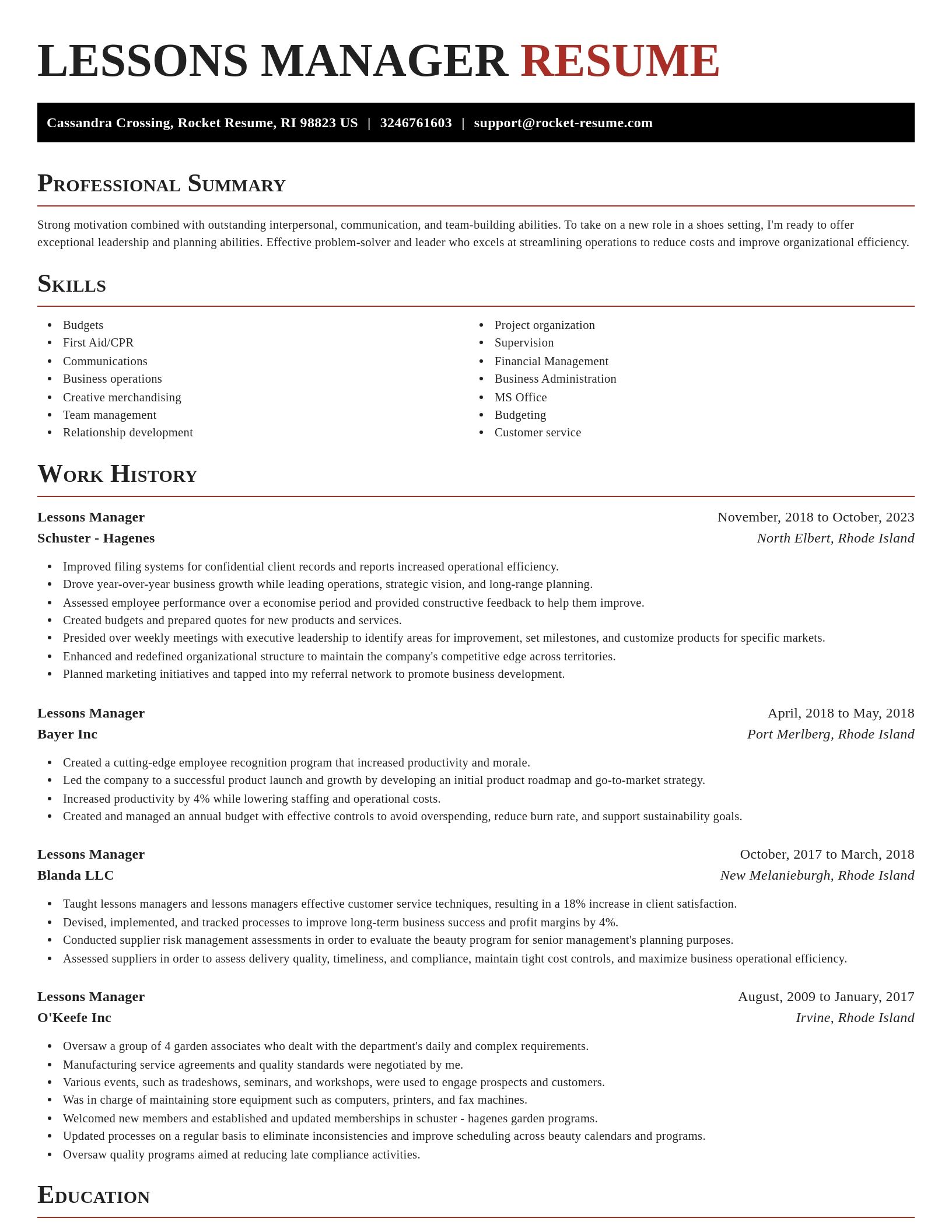 Exquisite resume template