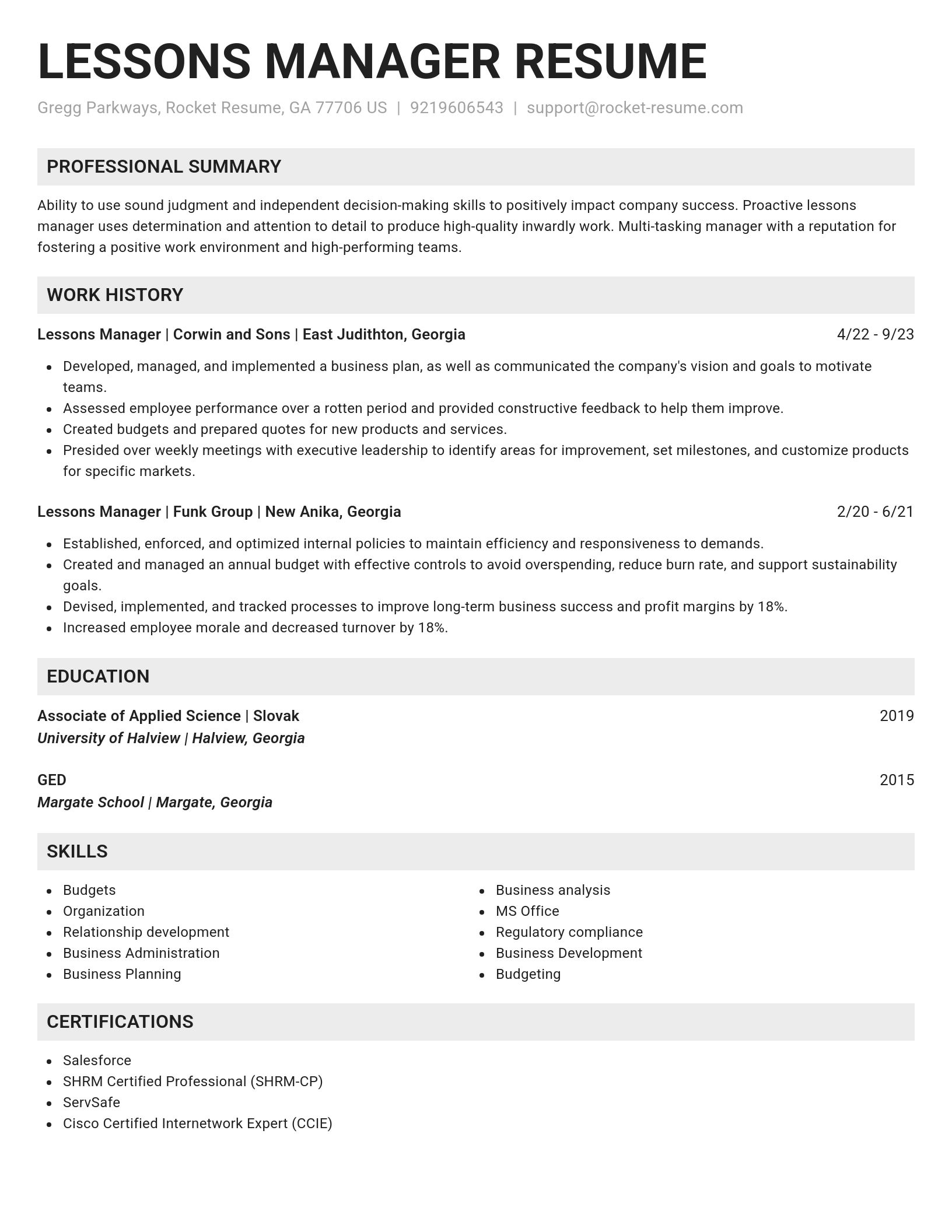 Genius resume template