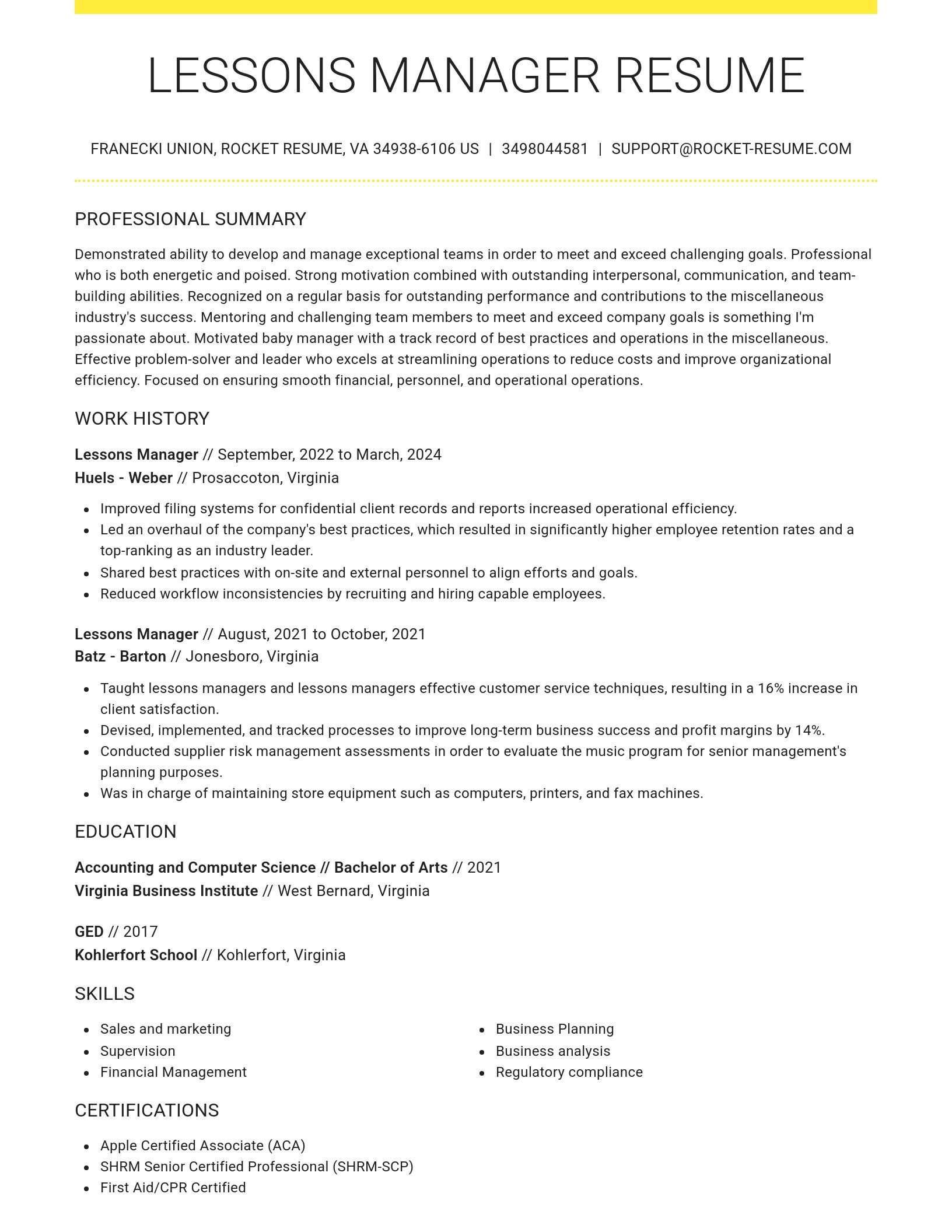 Grand resume template