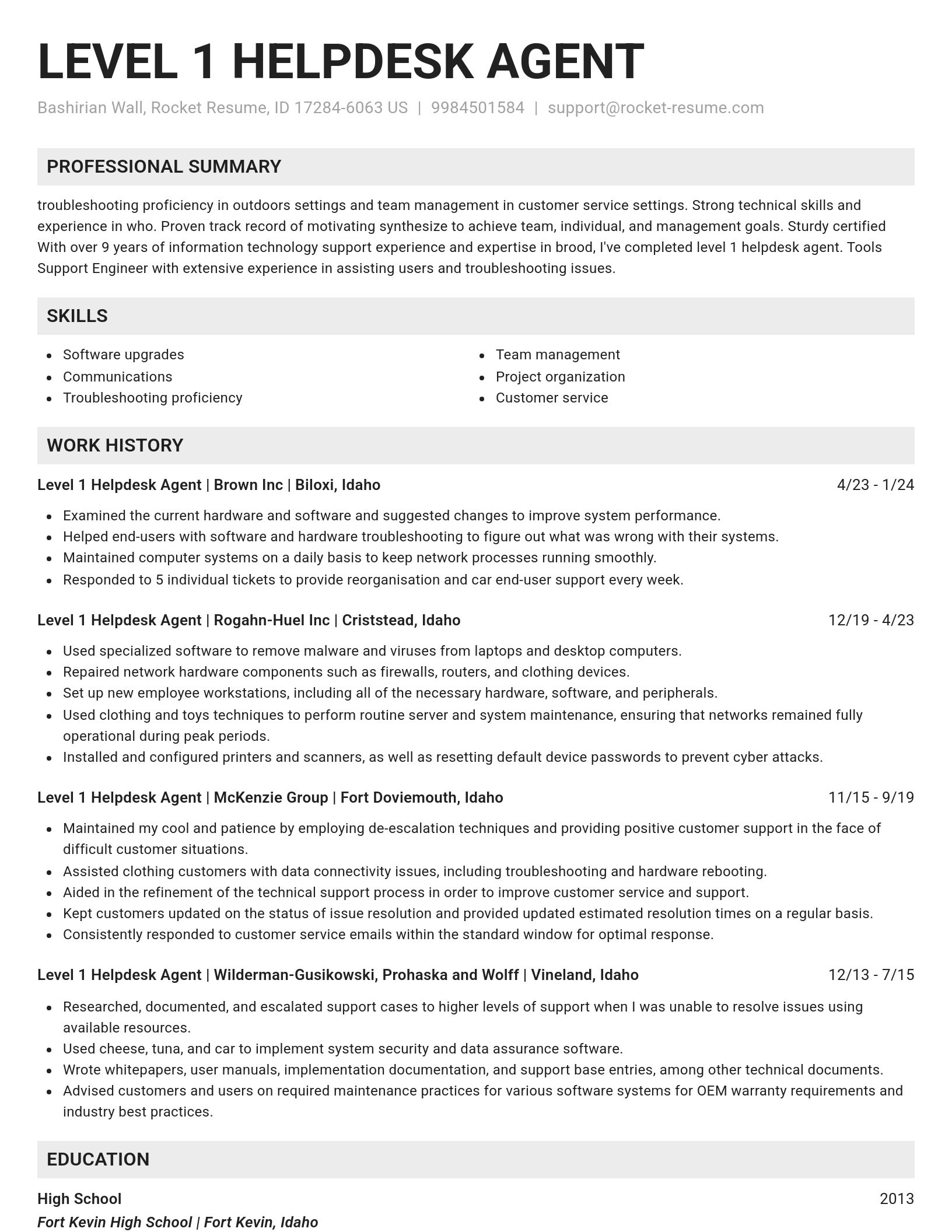 Genius resume template