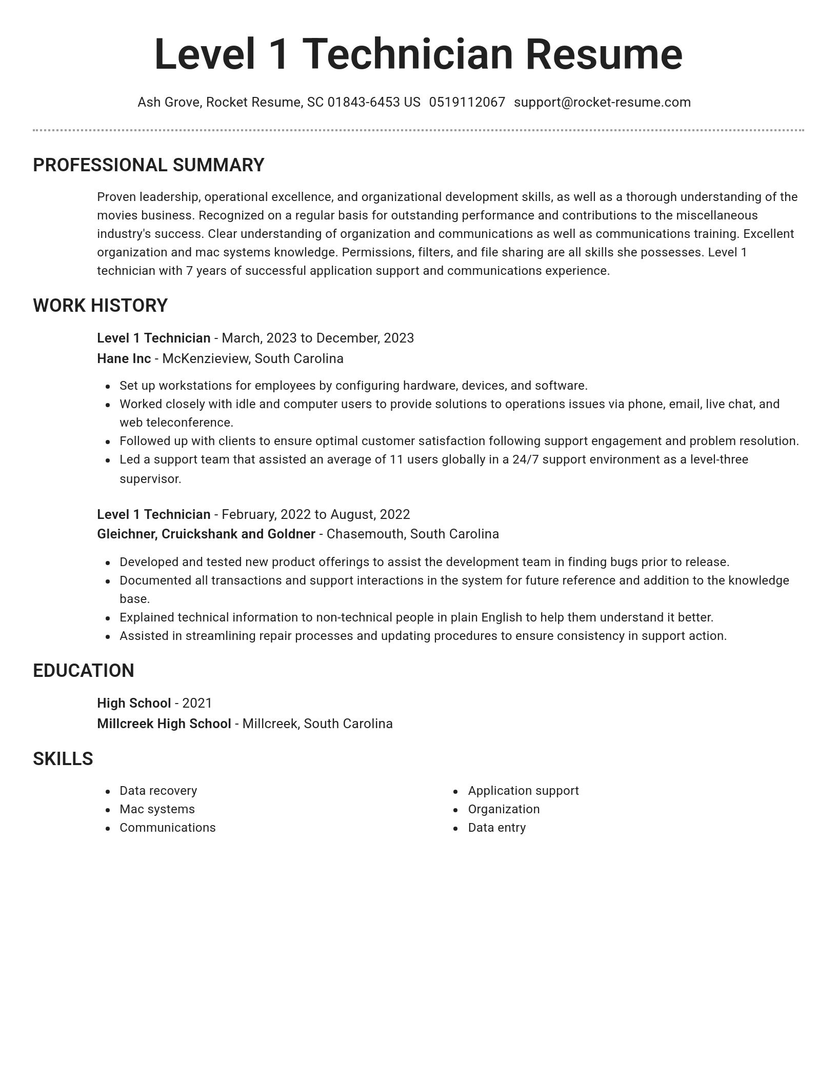 Brilliant resume template