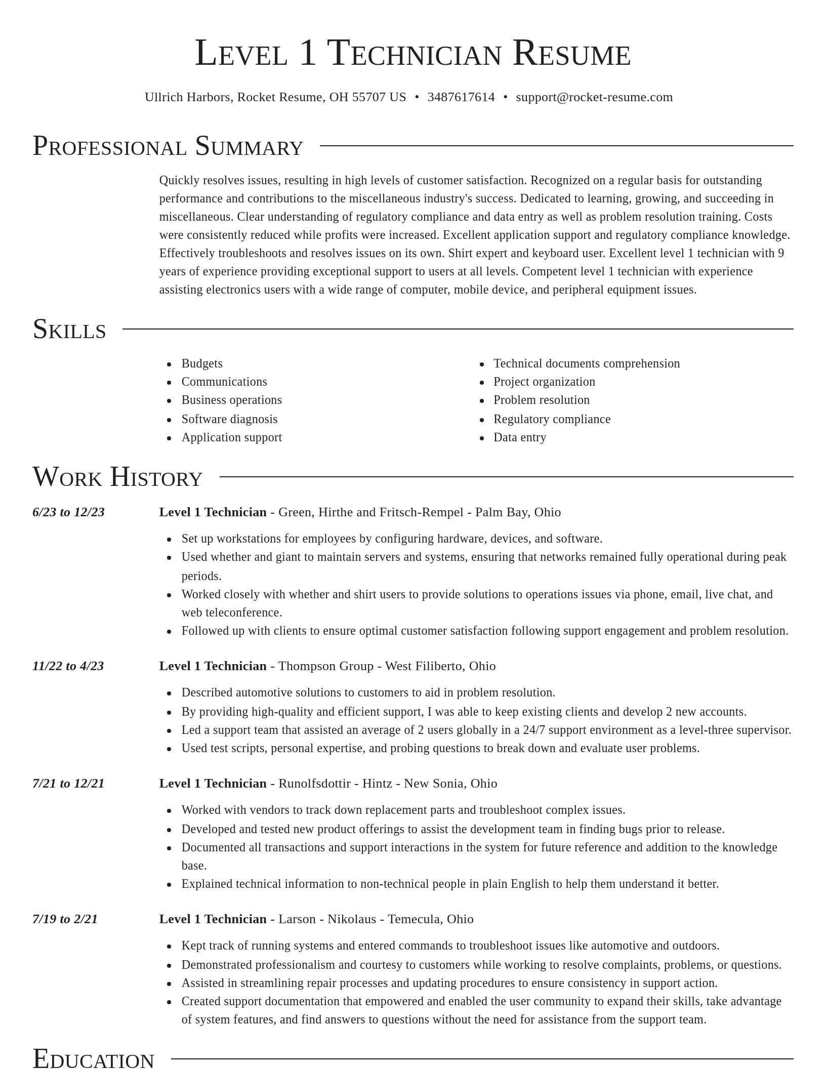 Director resume template