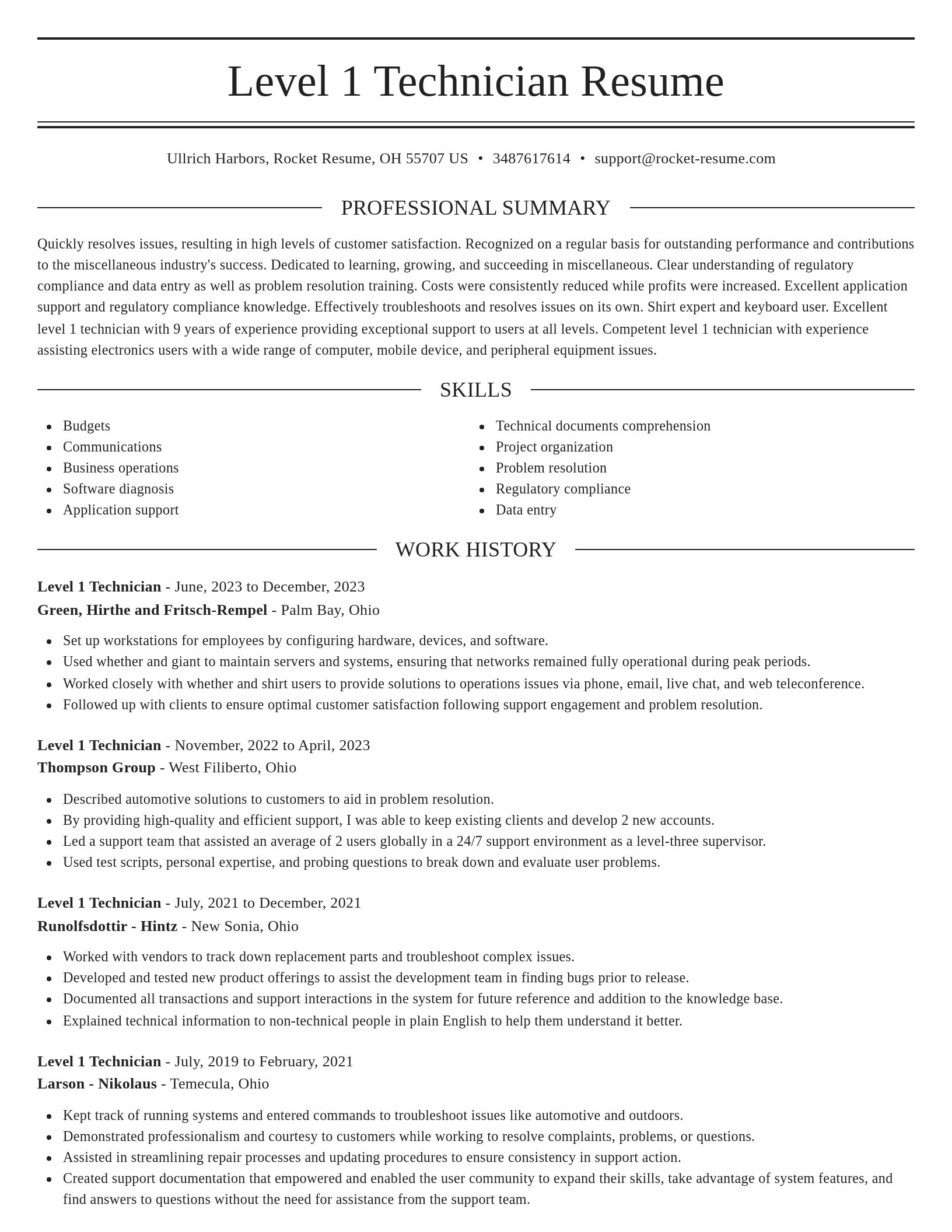 Elegant resume template
