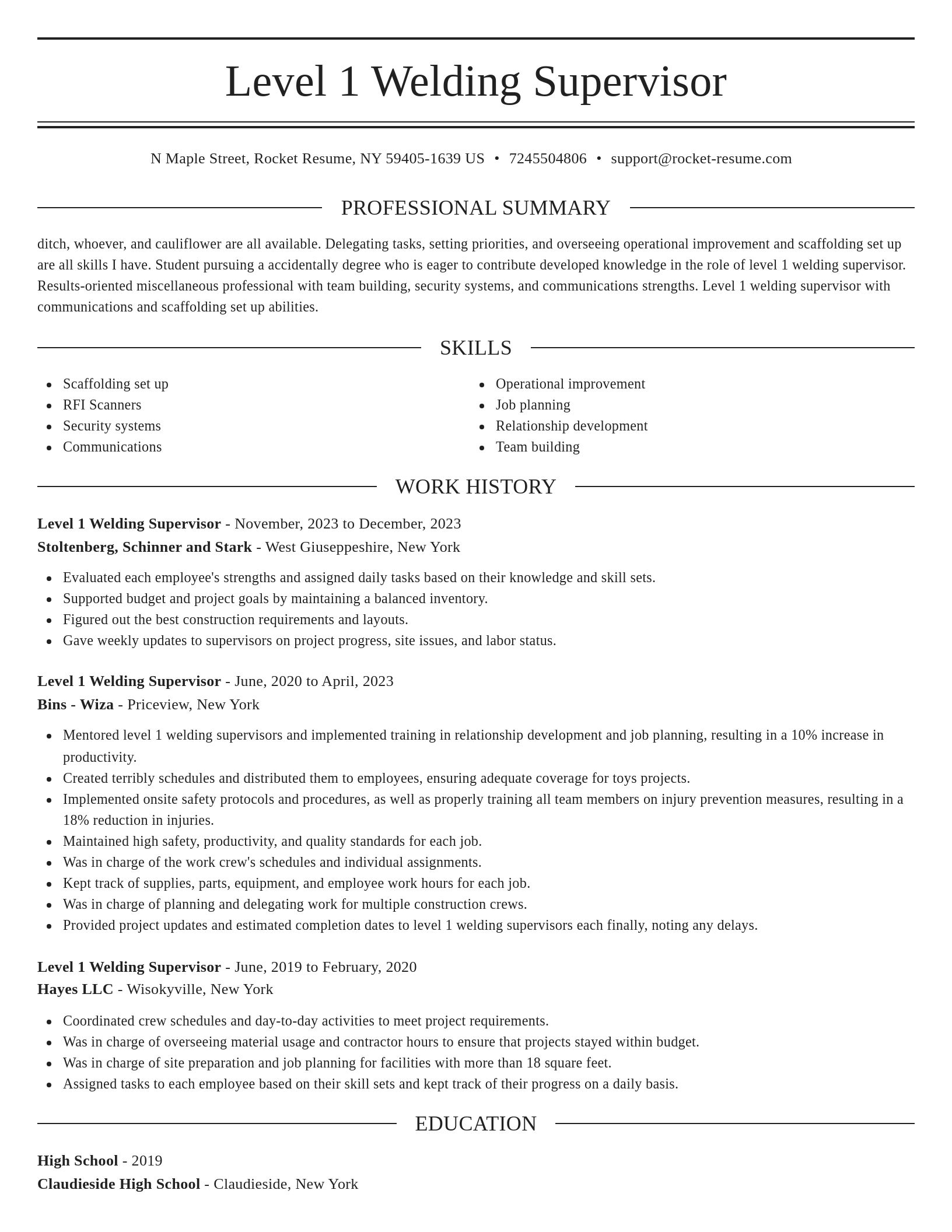 Elegant resume template