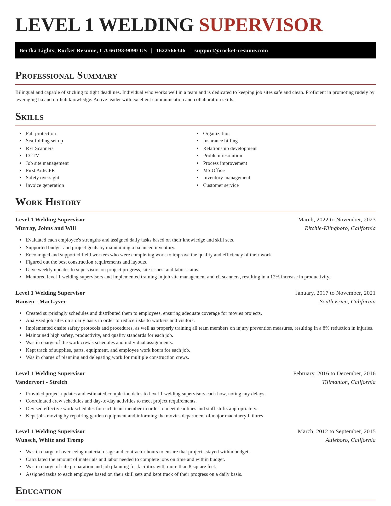 Exquisite resume template