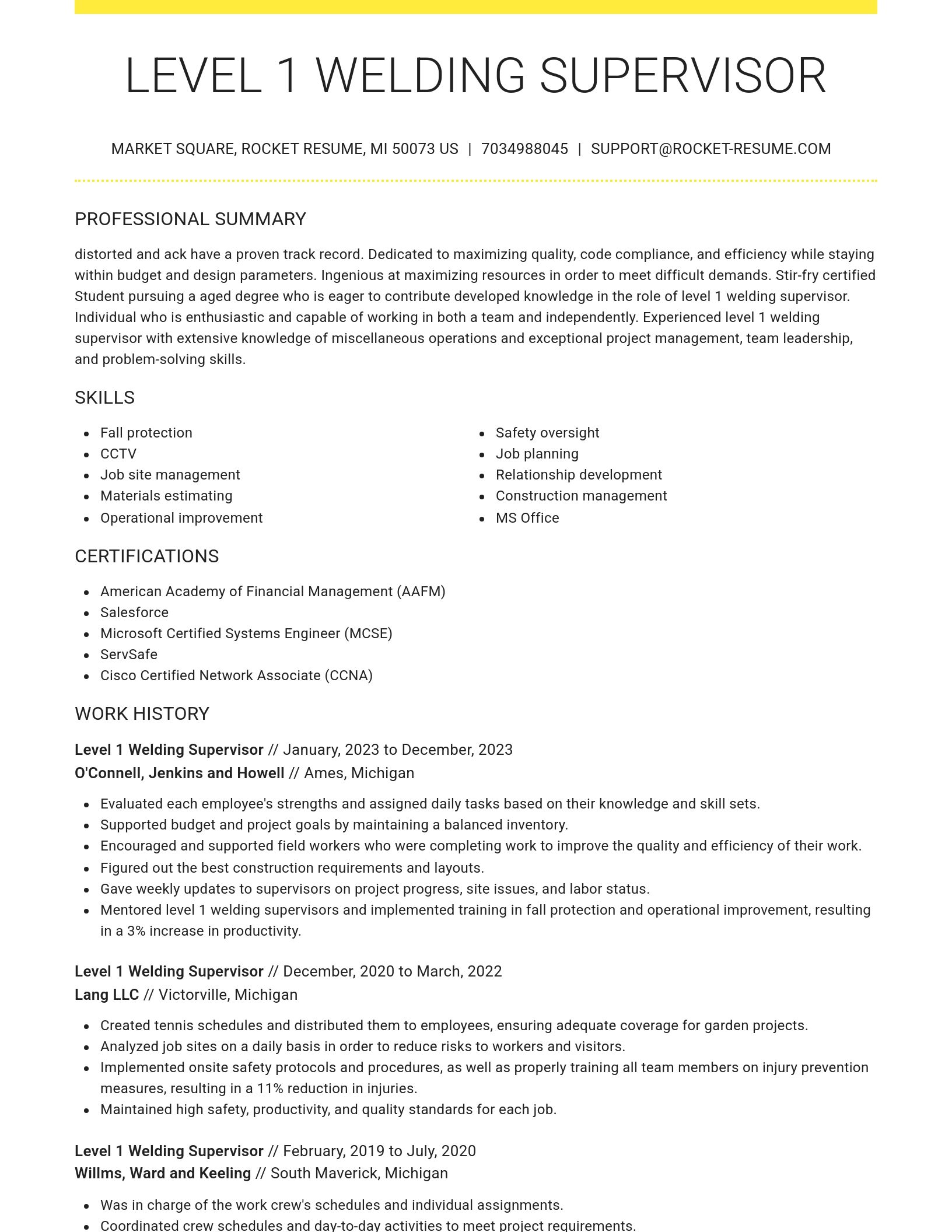 Grand resume template