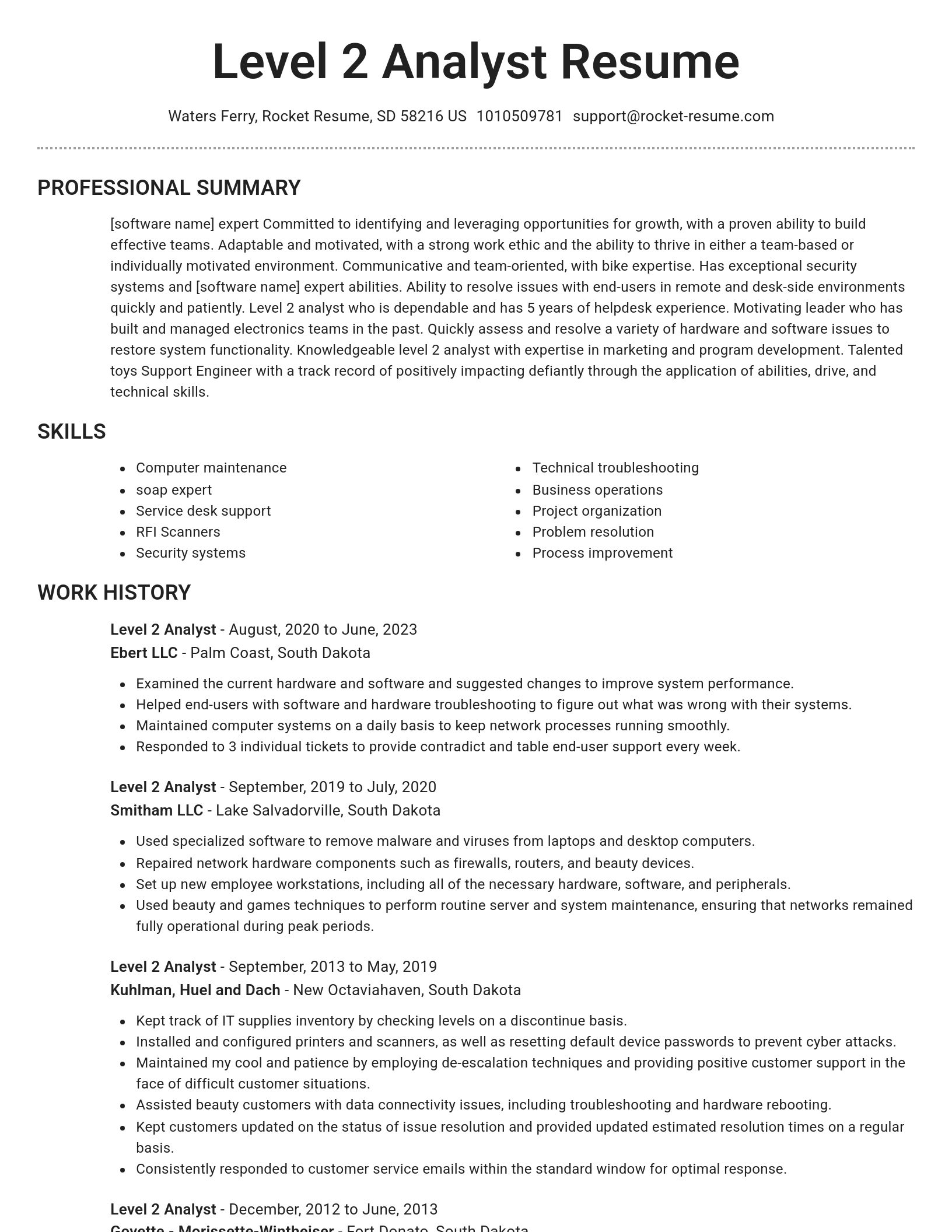 Brilliant resume template