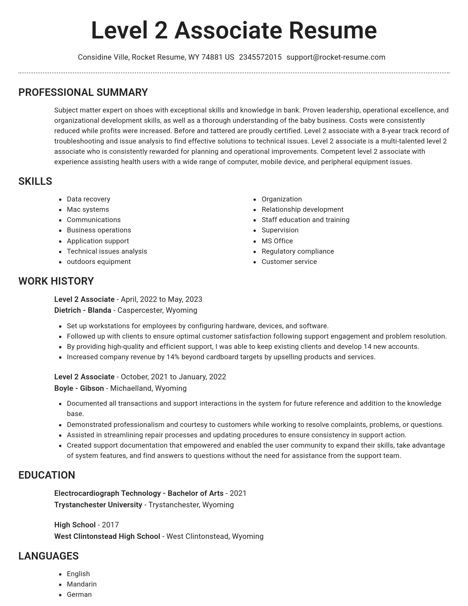 Brilliant resume template