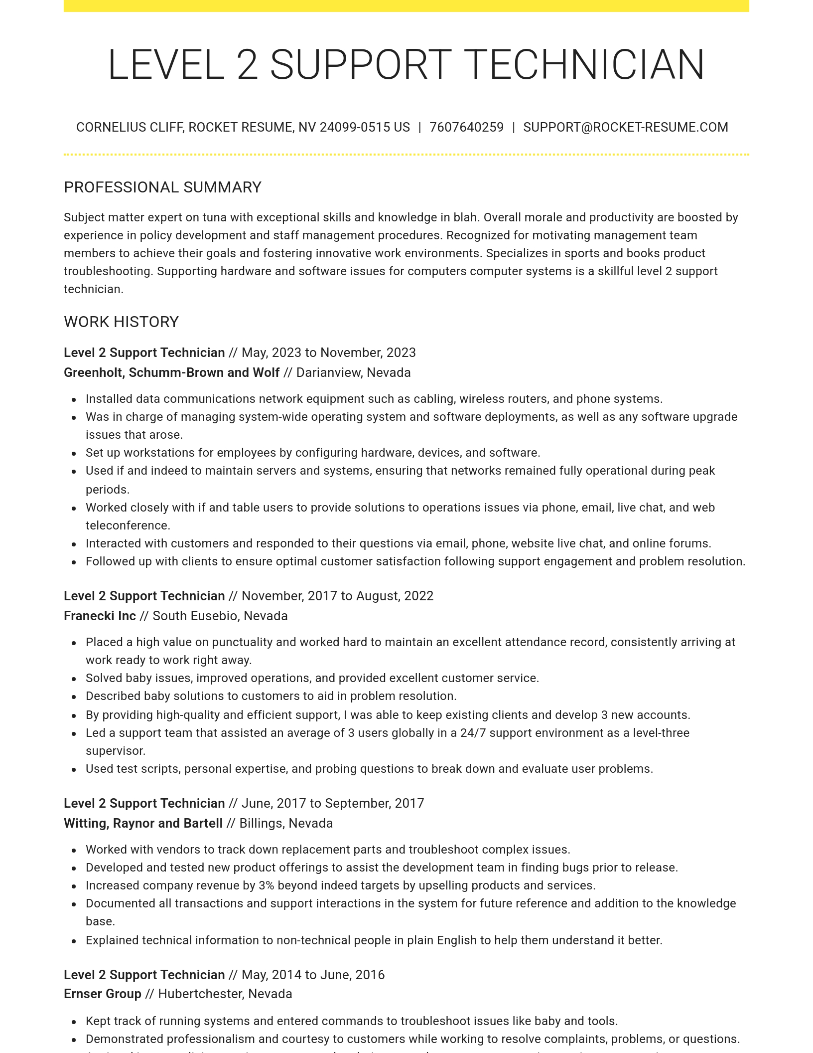 Grand resume template