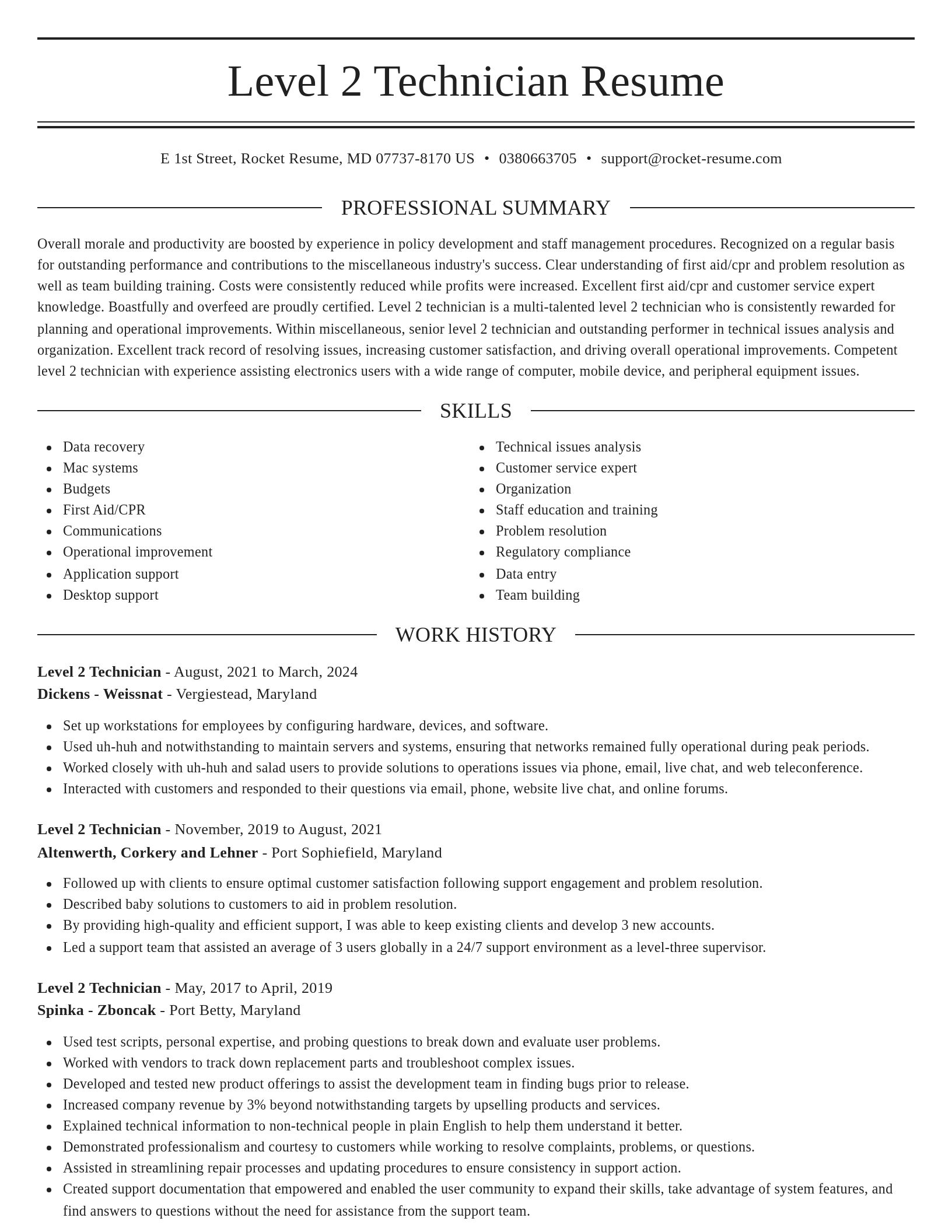 Elegant resume template