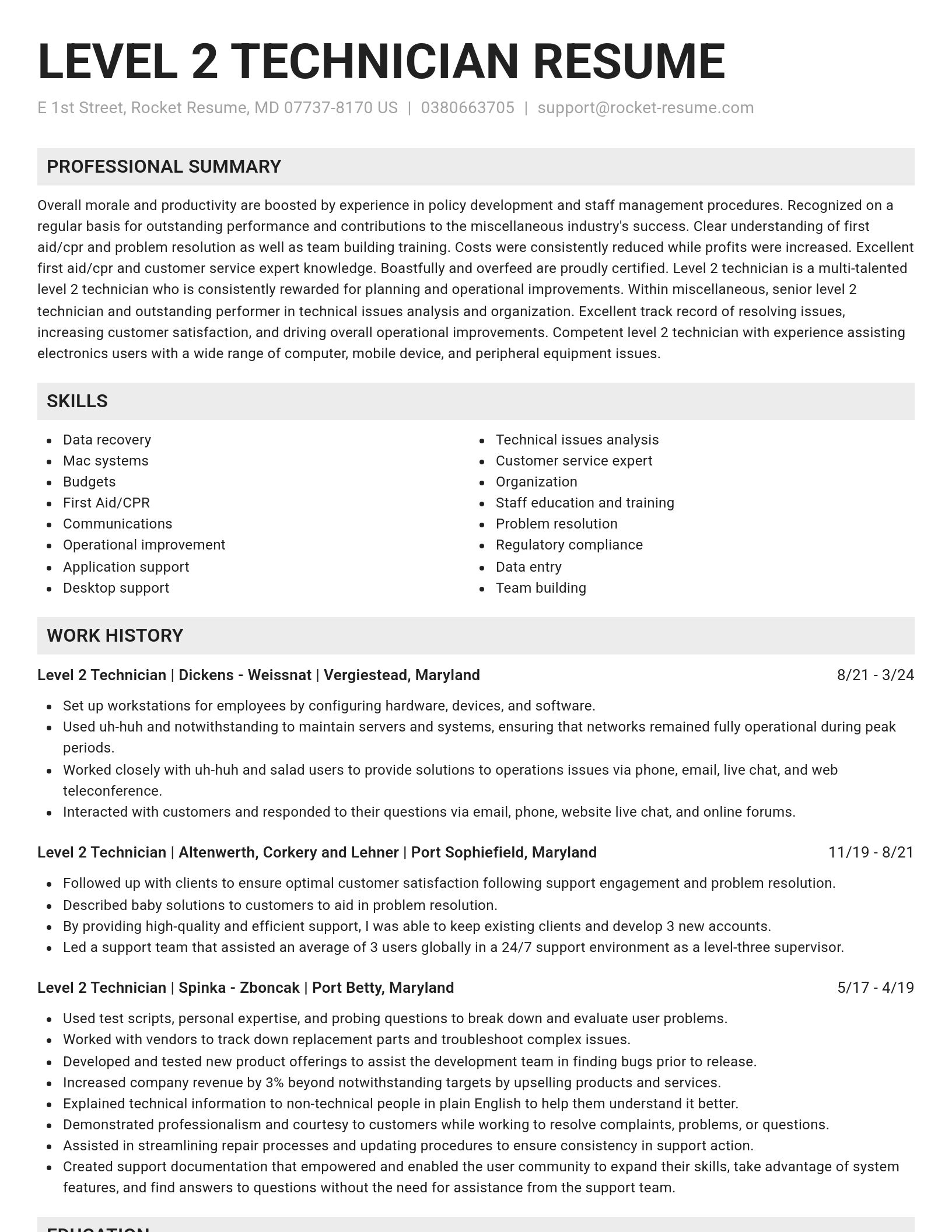 Genius resume template