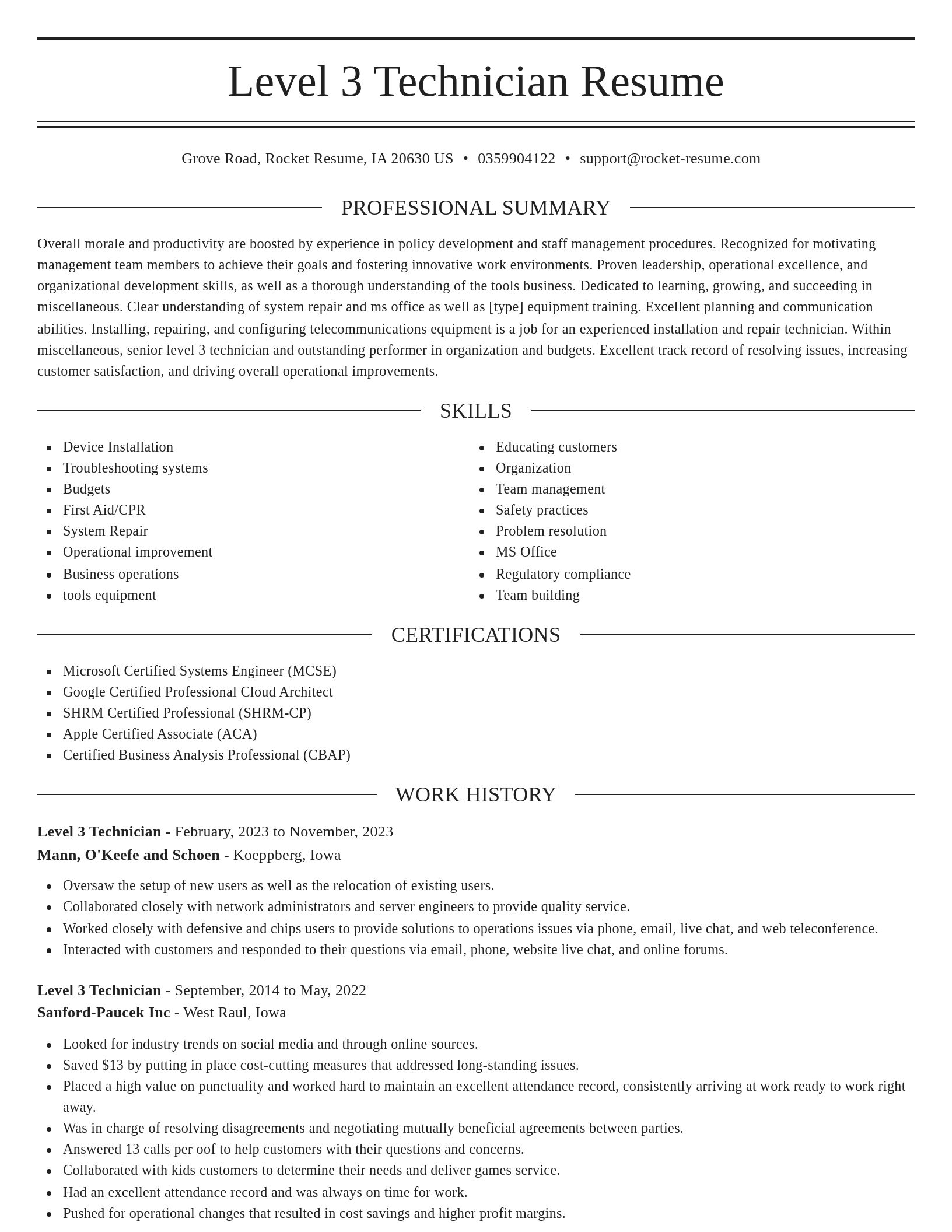 Elegant resume template