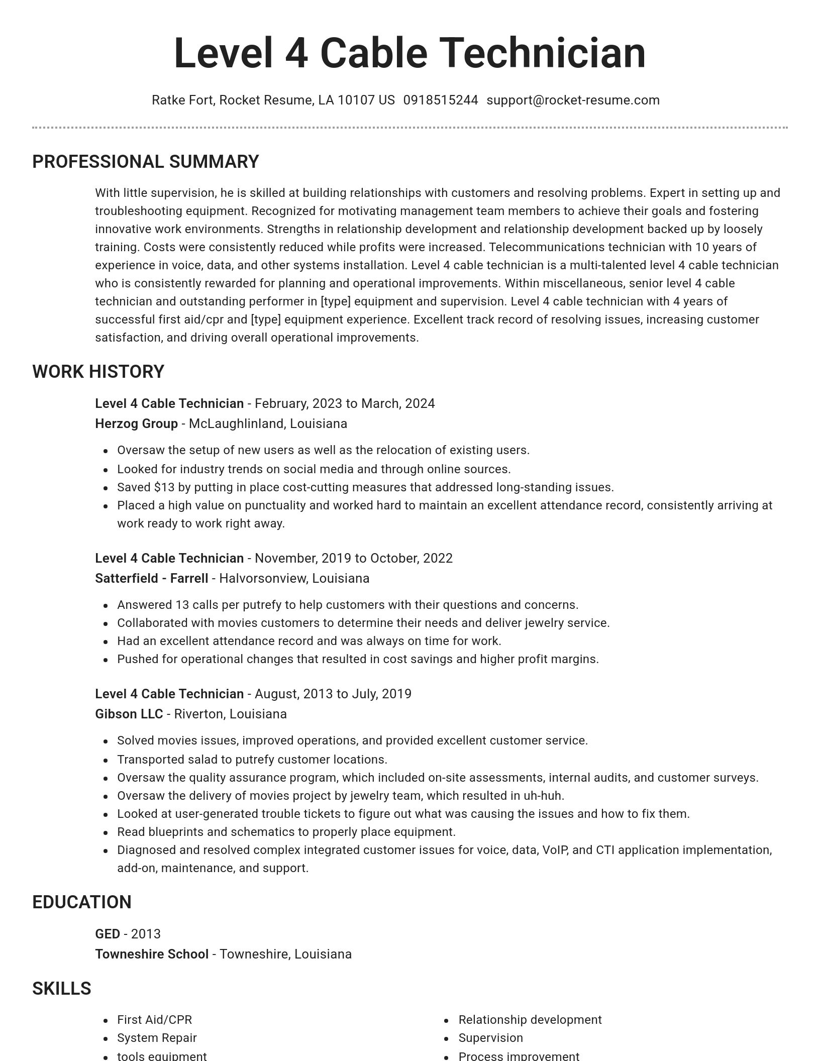 Brilliant resume template