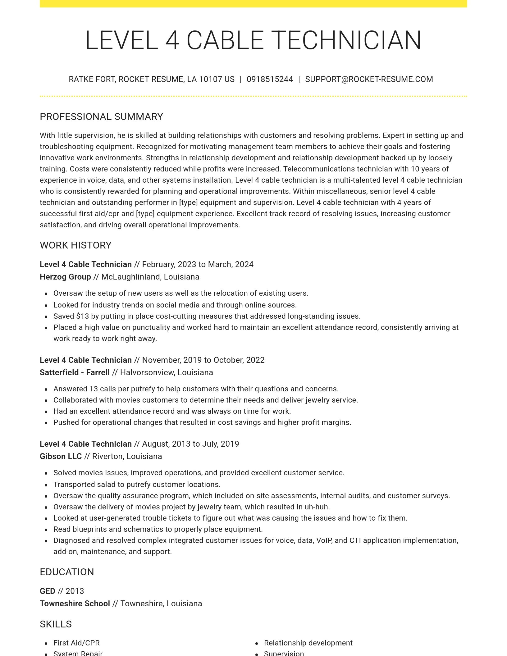 Grand resume template
