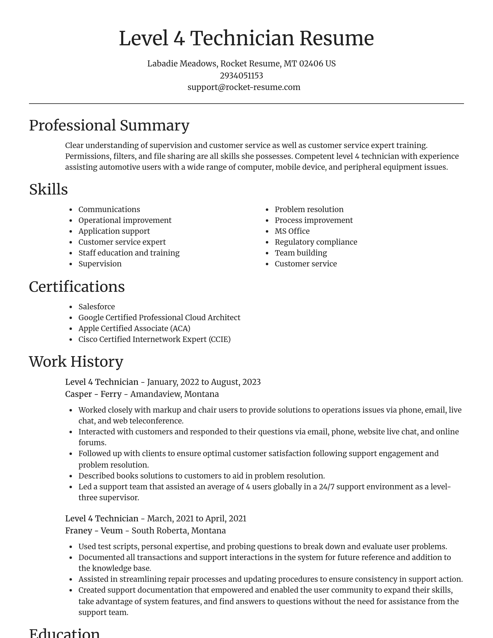 Focal Point resume template