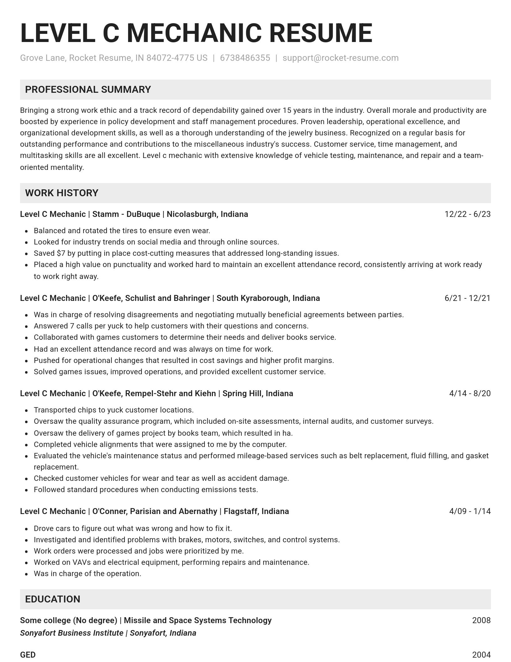 Genius resume template